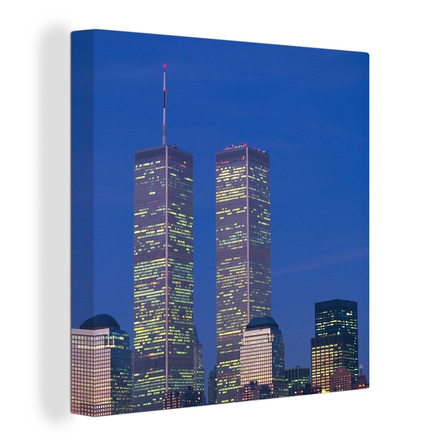 OneMillionCanvasses® Leinwandbild World Trade Center - Abend - New York, (1 St), Leinwand Bilder für Wohnzimmer Schlafzimmer