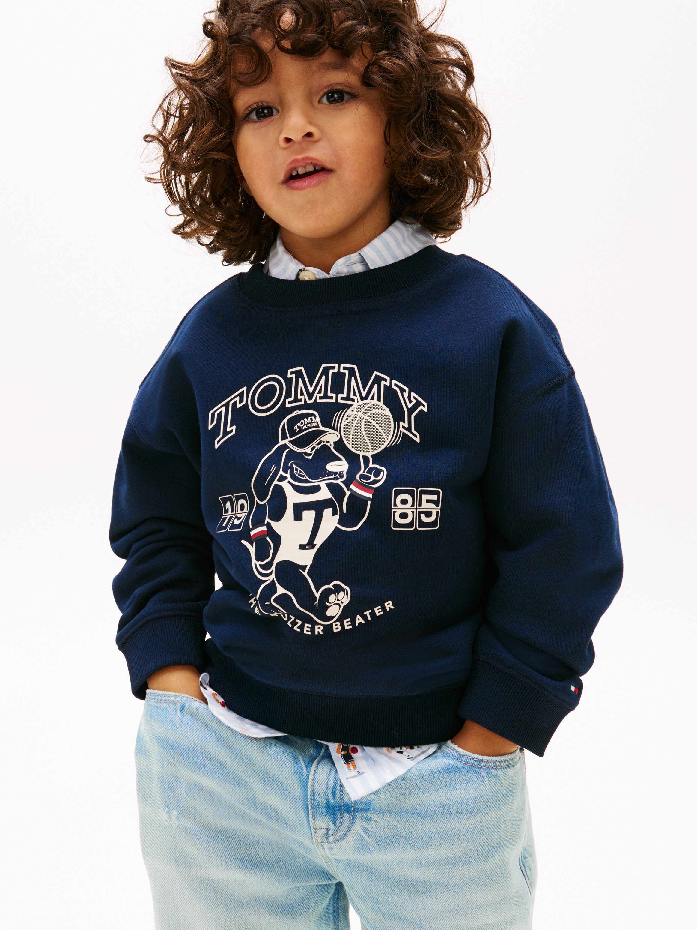 Tommy Hilfiger Sweatshirt LB PRINTED GRAPHIC SWEATSHIRT Kinder bis 16 Jahre, Print, Druck