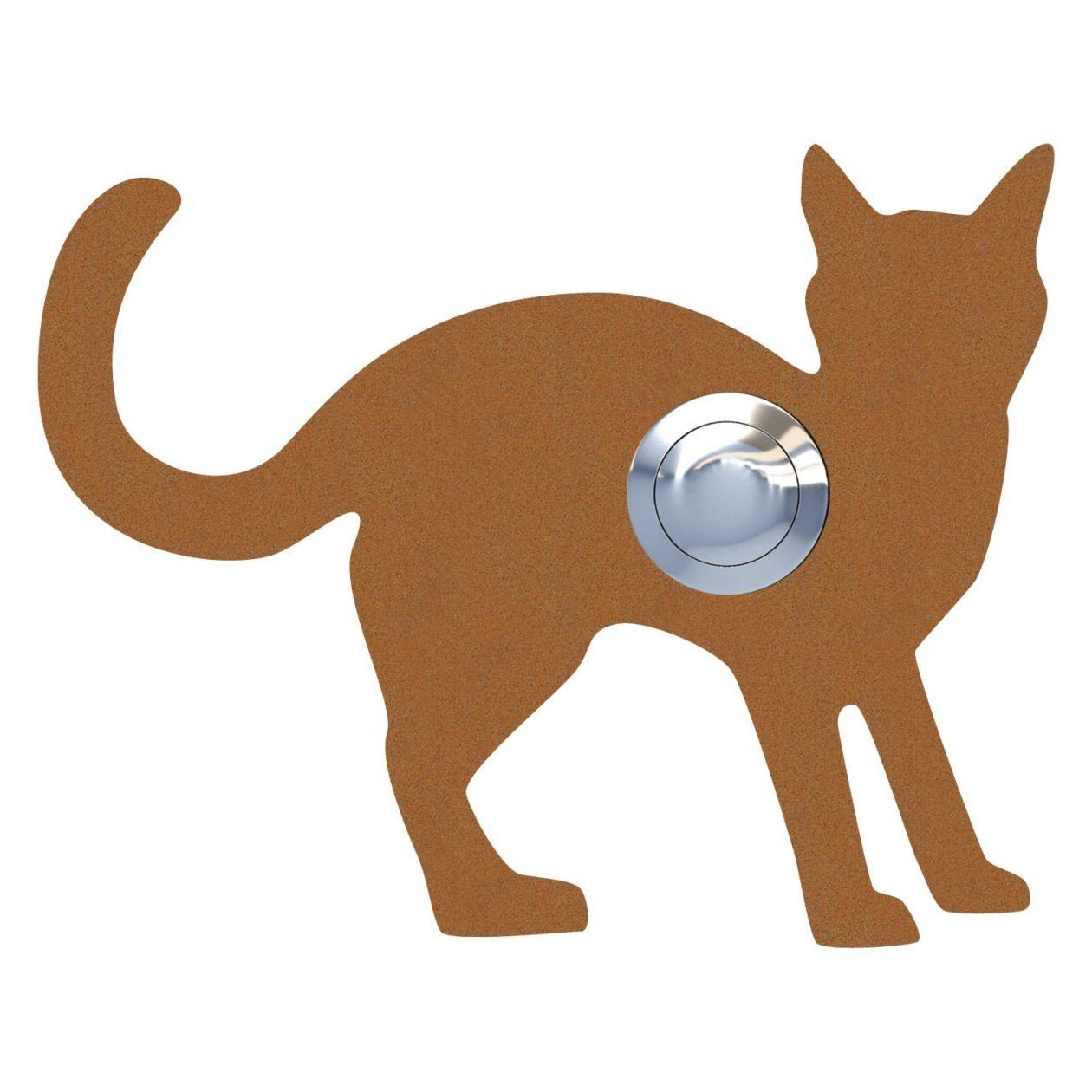 Rost Katze ''Leo'' Bravios Briefkasten Klingeltaster