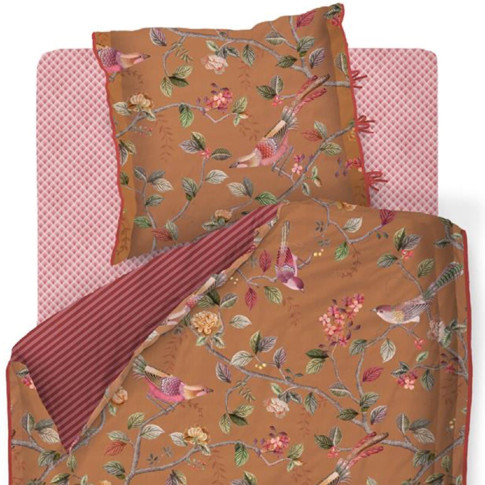 PiP Studio Bettwäsche Good Nightingale Braun, Perkal, 2 teilig, Zweige, Äst günstig online kaufen