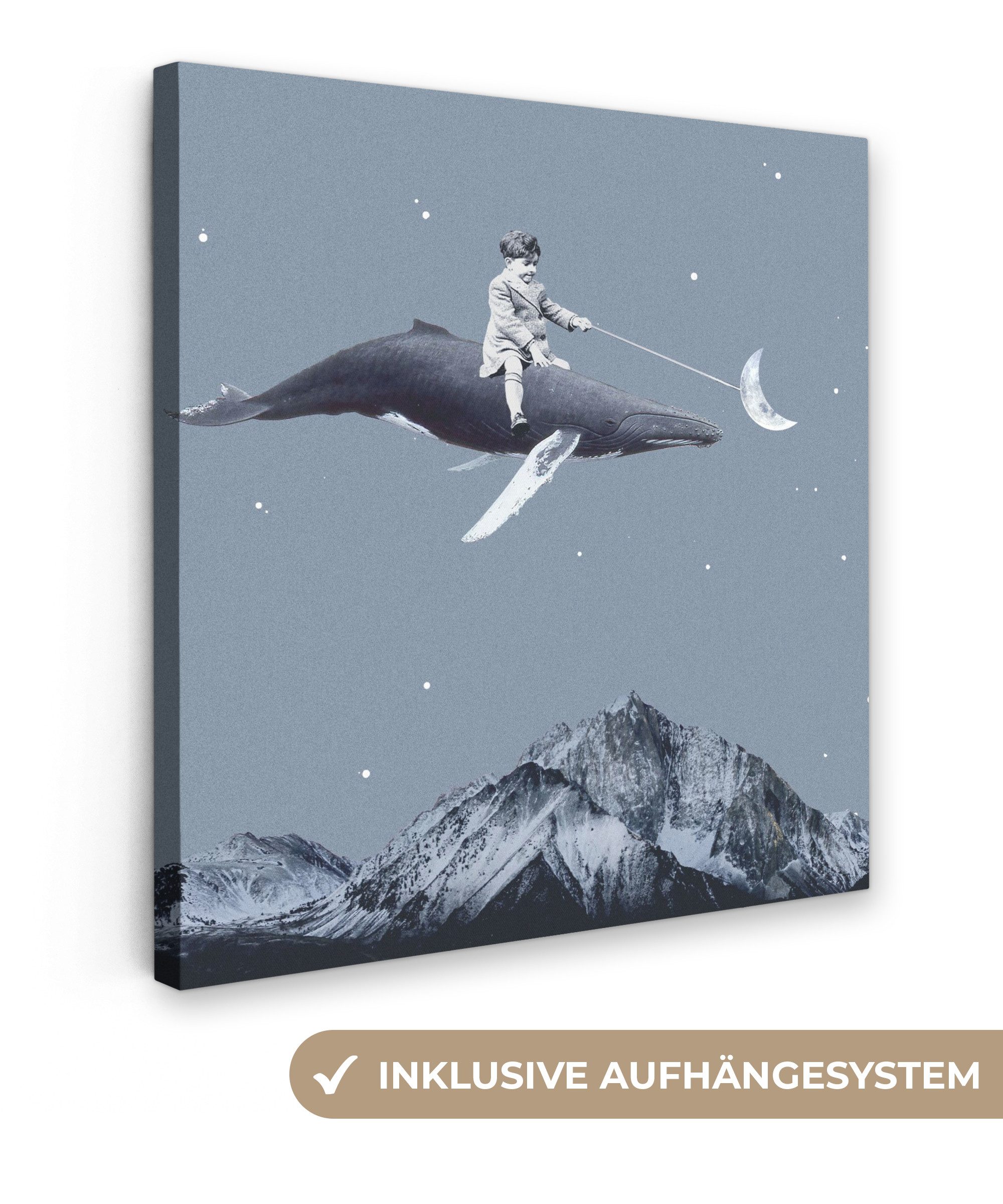 OneMillionCanvasses® Leinwandbild Weltraum - Junge - günstig online kaufen