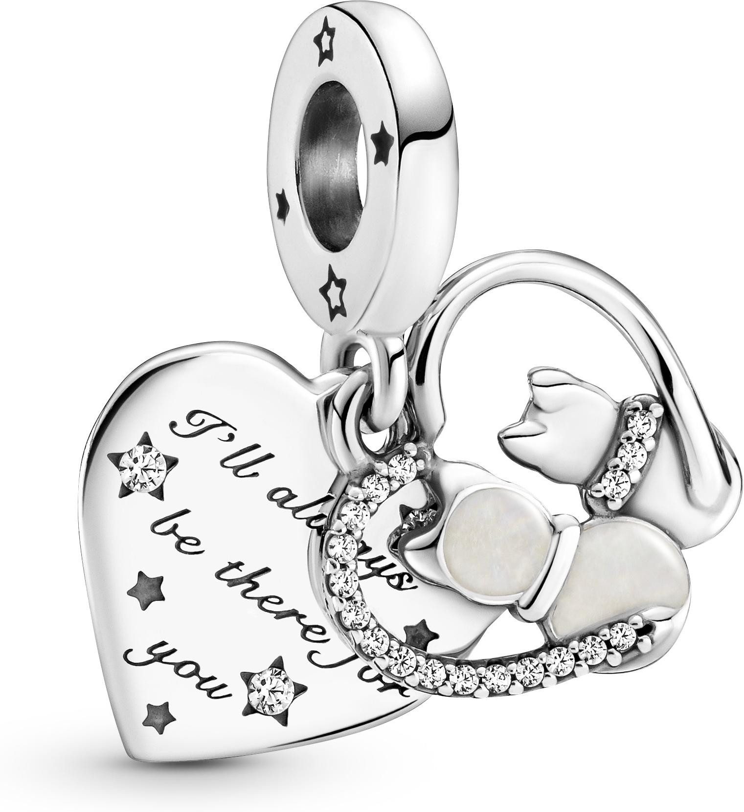 Pandora Kettenanhänger Pandora Katzen & Herz Charm-Anhänger 799546C01 Anhän günstig online kaufen