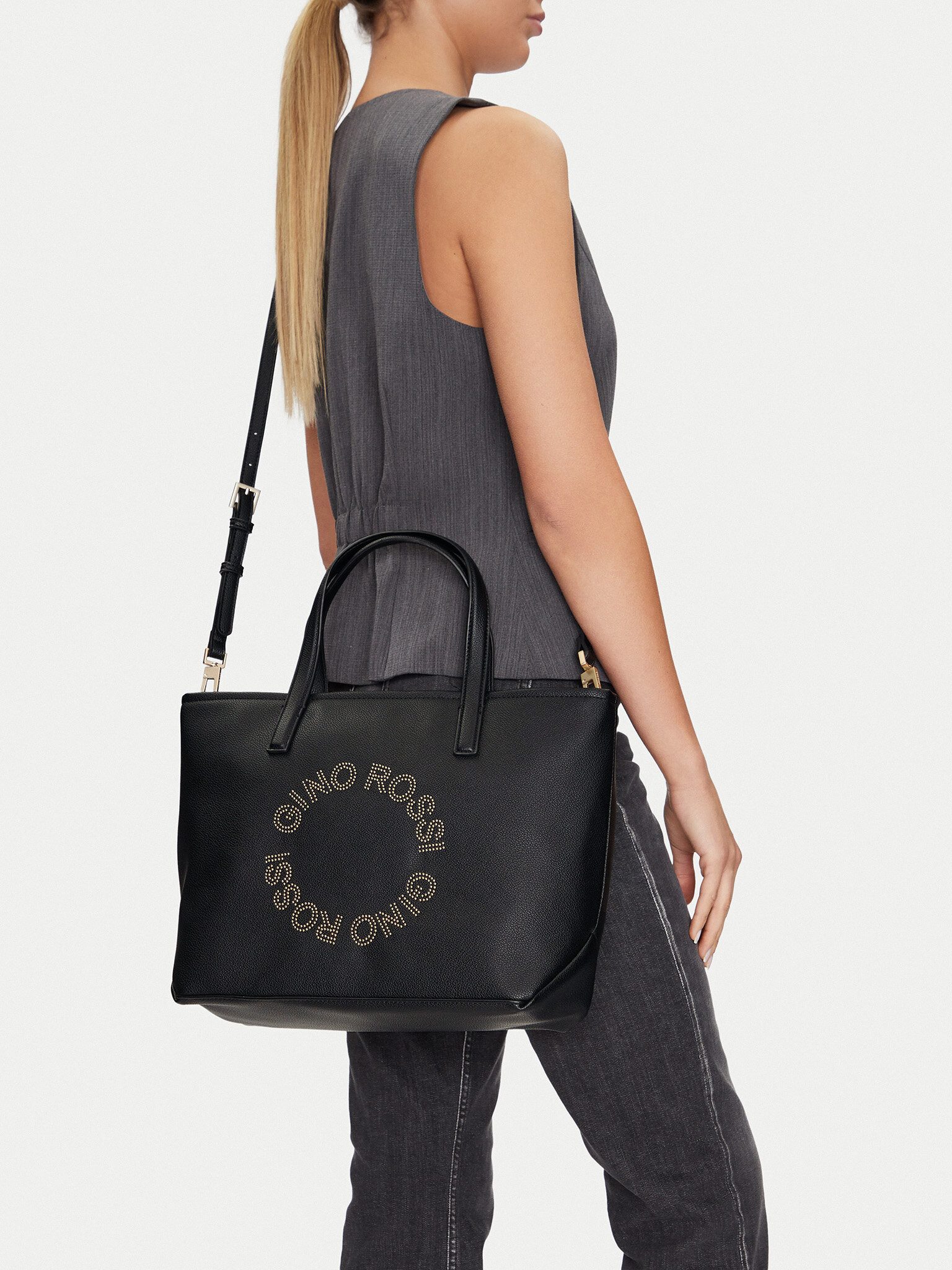 GINO ROSSI Handtasche Gino Rossi Damenhandtasche Schwarz WEN-77