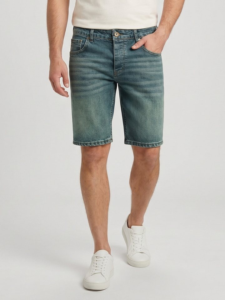 Rock Creek Jeansshorts Rock Creek Herren Stretch Kurze Hose Denim RC-2448 5-Pocket-Style