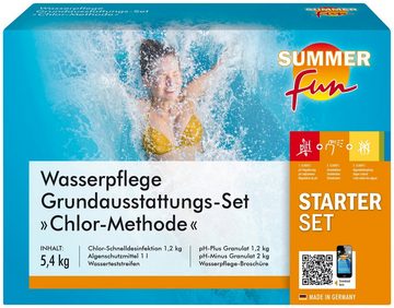 SUMMER FUN Poolpflege Starterset Chlor Maxipack, (Set), 6-tlg.