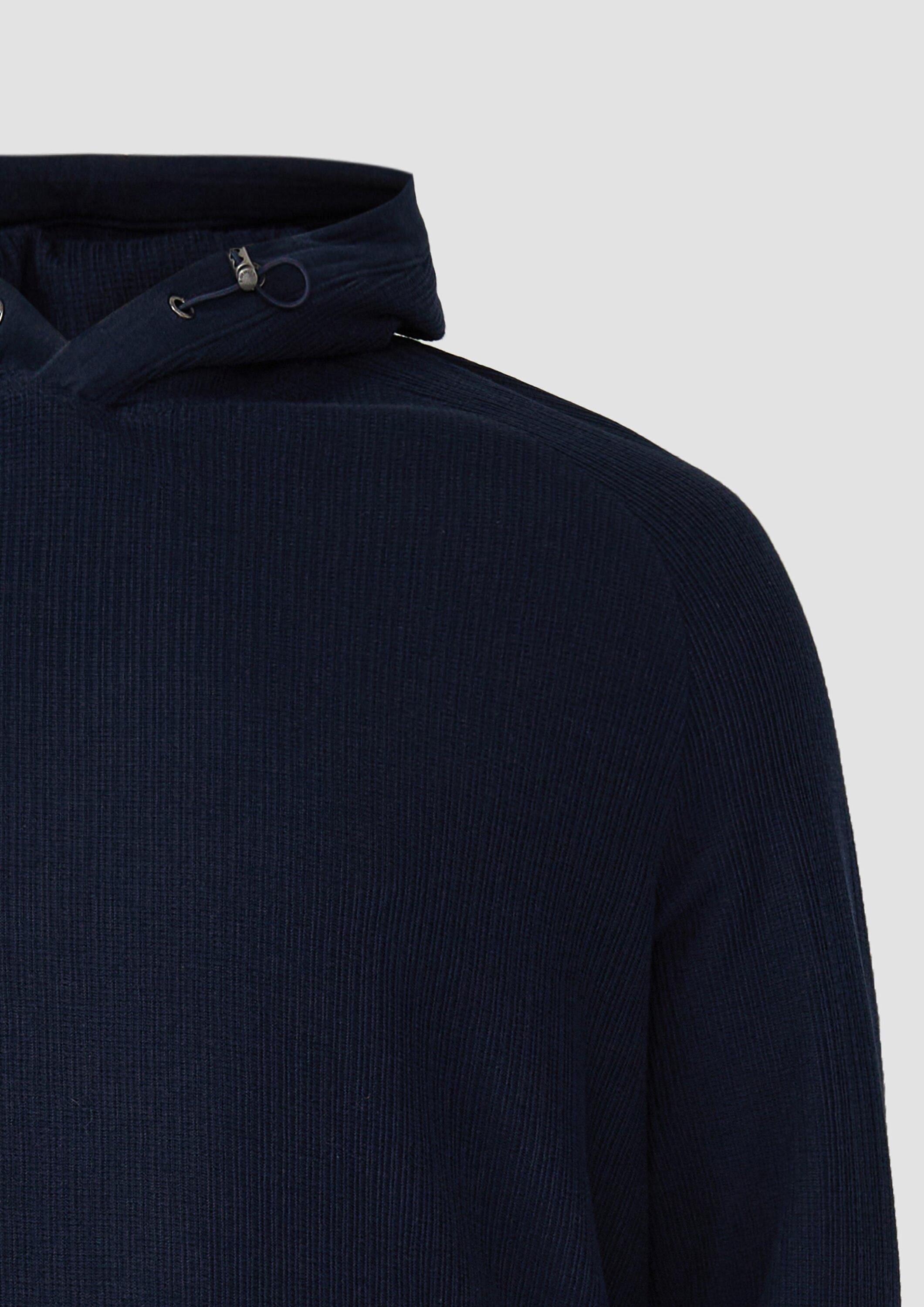 s.Oliver Sweatshirt Sweatshirt Strukturiertes Kapuzen-Sweatshirt mit Raglanärmeln