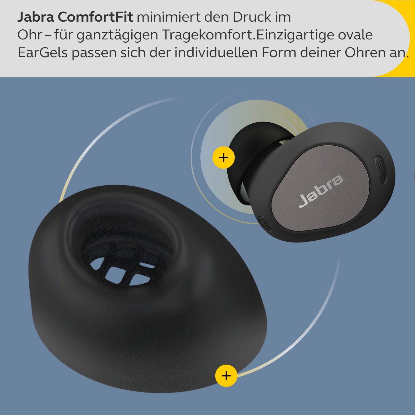 Cancelling wireless Elite A2DP (ANC), Schwarz;Dunkelgrau 10 Bluetooth) (Active Noise Multi-Point-Verbindung, Jabra Transparenzmodus, In-Ear-Kopfhörer