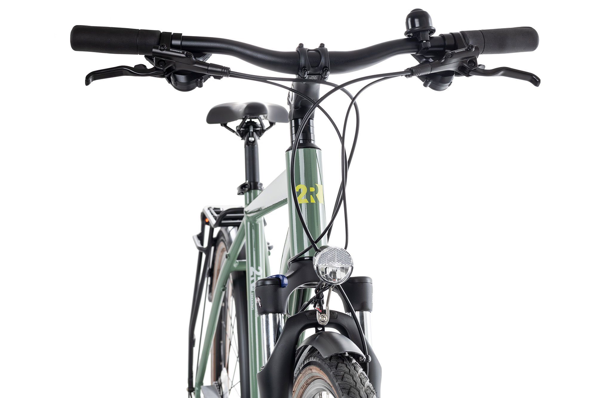2R Manufaktur Trekkingrad TRX24, 24 Gang Shimano Altus RD-M310 Schaltwerk, Kettenschaltung, Herrenrad 28 Zoll grün