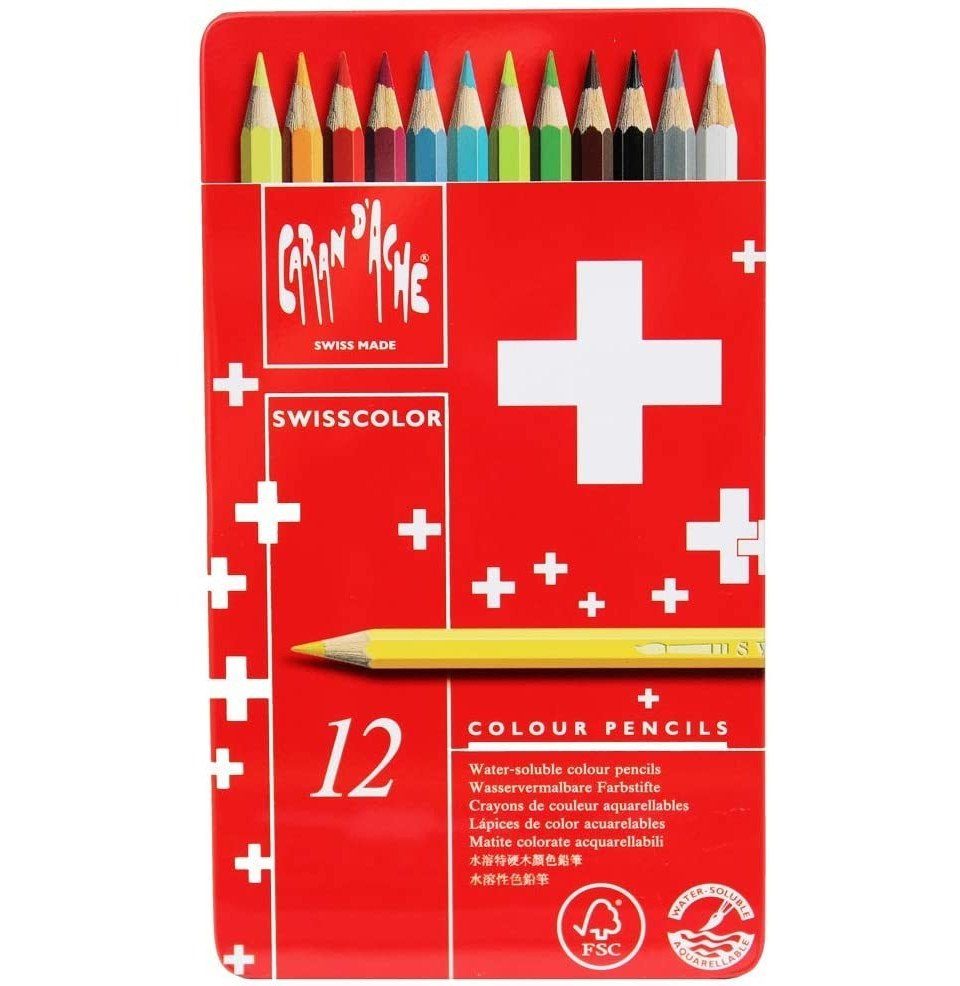 CARAN D'ACHE Buntstift Caran dAche Buntstifte SWISSCOLOR 12er Set