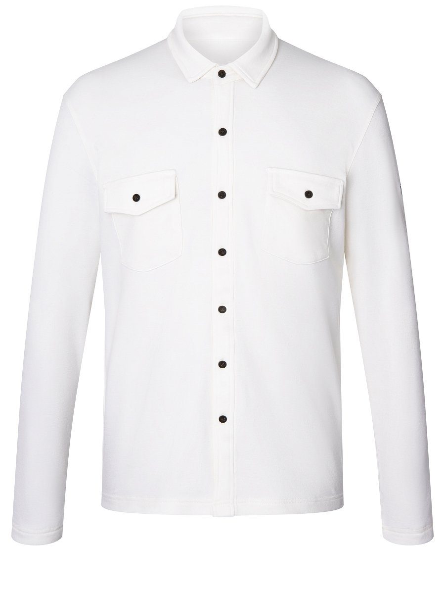 Fresh Merino-Materialmix Merino SUPER.NATURAL White Hemd sportlicher ADVENTURE Langarmhemd M SHIRT