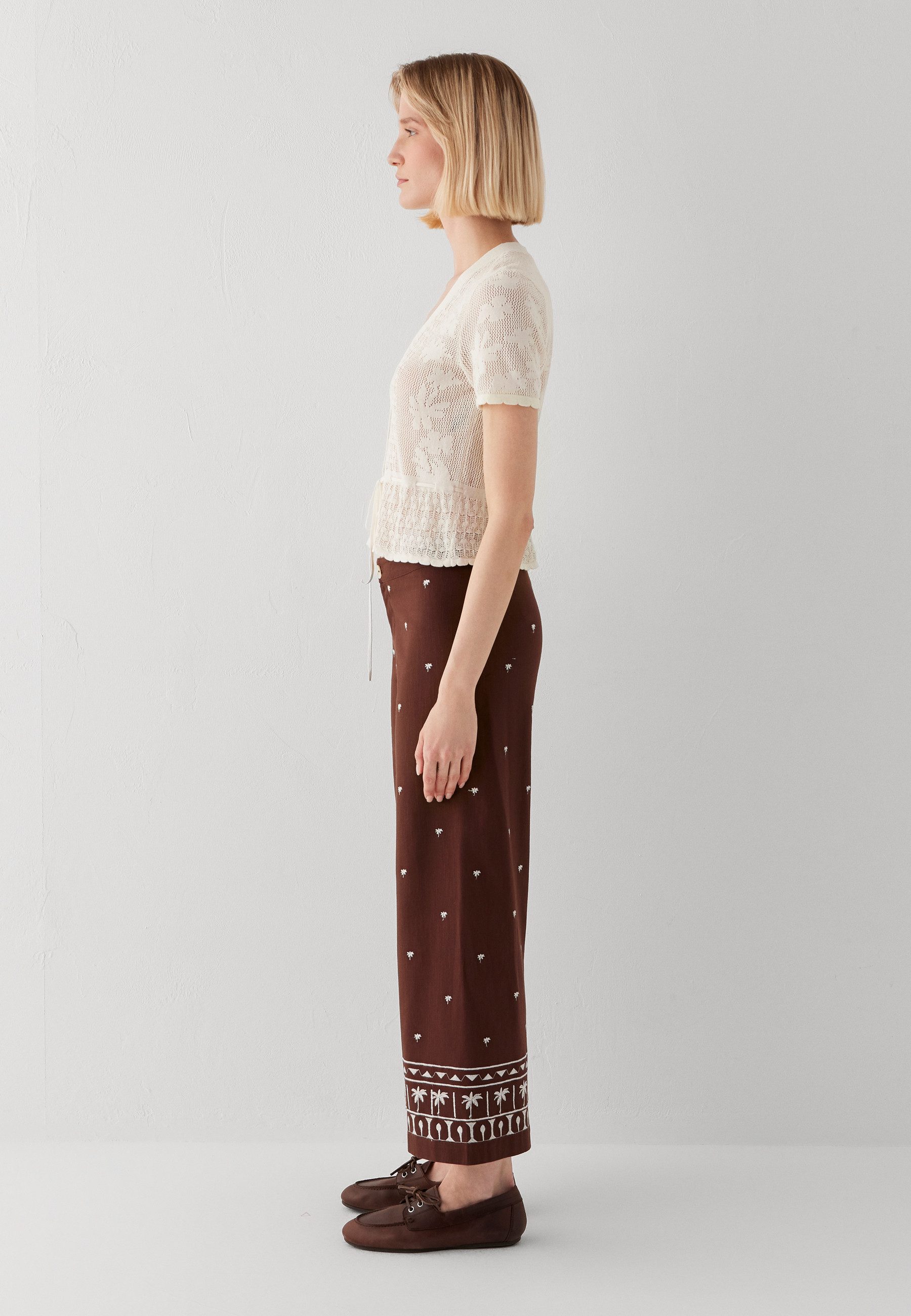 Mavi V-Ausschnitt-Pullover SHORT SLEEVE CARDIGAN Cardigan-Top