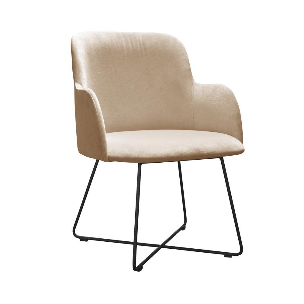 JVmoebel Stuhl, Design Set Stühle 6x Stuhl Warte Ess Zimmer Neu Gruppe Garnitur Lehnstuhl Stuhl Beige