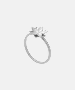 Sence Copenhagen Fingerring Damen Versilbert - Rose Ring mit Blume, Ringgröße 54 - Messing versilbert