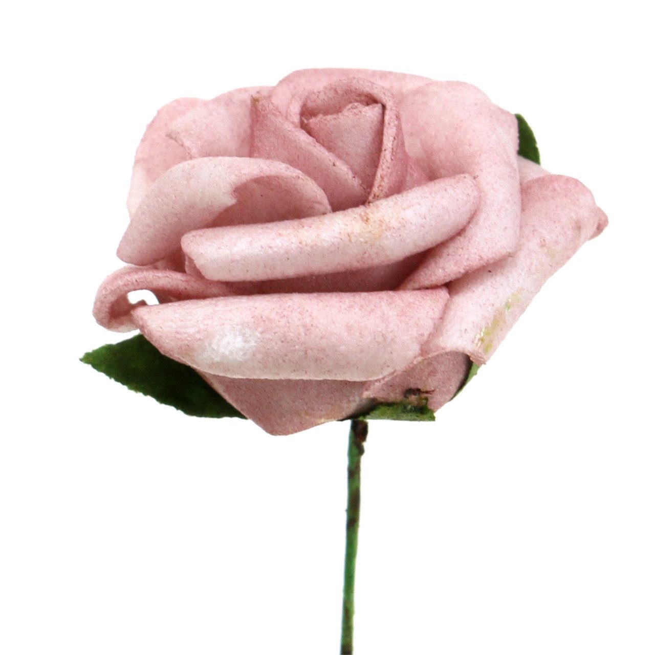 Kunstblume Foam-Rose Altrosa Ø3,5cm 48 St für Hochzeitsdeko & Basteln, 48 Stück, Florists Products, Höhe 3 cm