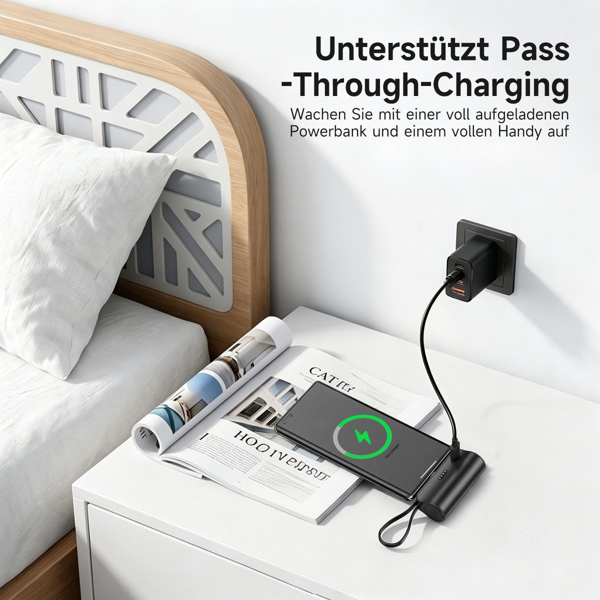 AeroAxis 2 in 1 5000mAh Powerbank Tragbar Ladegerät Externer Akku für Handy Powerbank 5000 mAh, Kompakt & Leicht, Ideal für Reisen,Outdoor – Bild 5 von 5