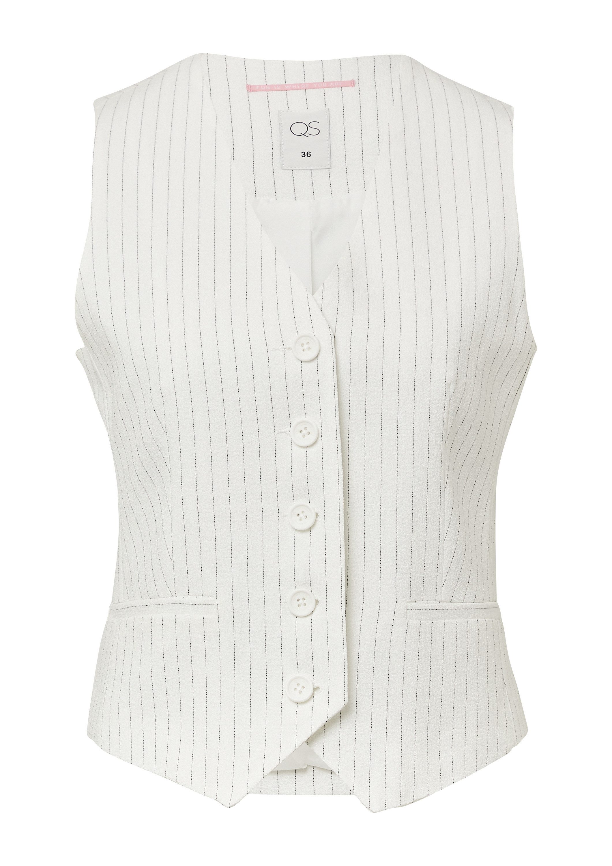 QS Jackenblazer Indoor-Weste Nadelstreifen-Weste günstig online kaufen