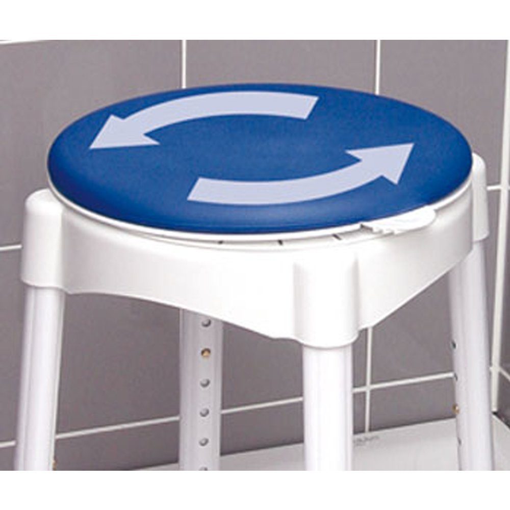 RUSSKA Dusch-Toilettenrollstuhl Russka Softsitz drehbar für Duschhocker Komfort