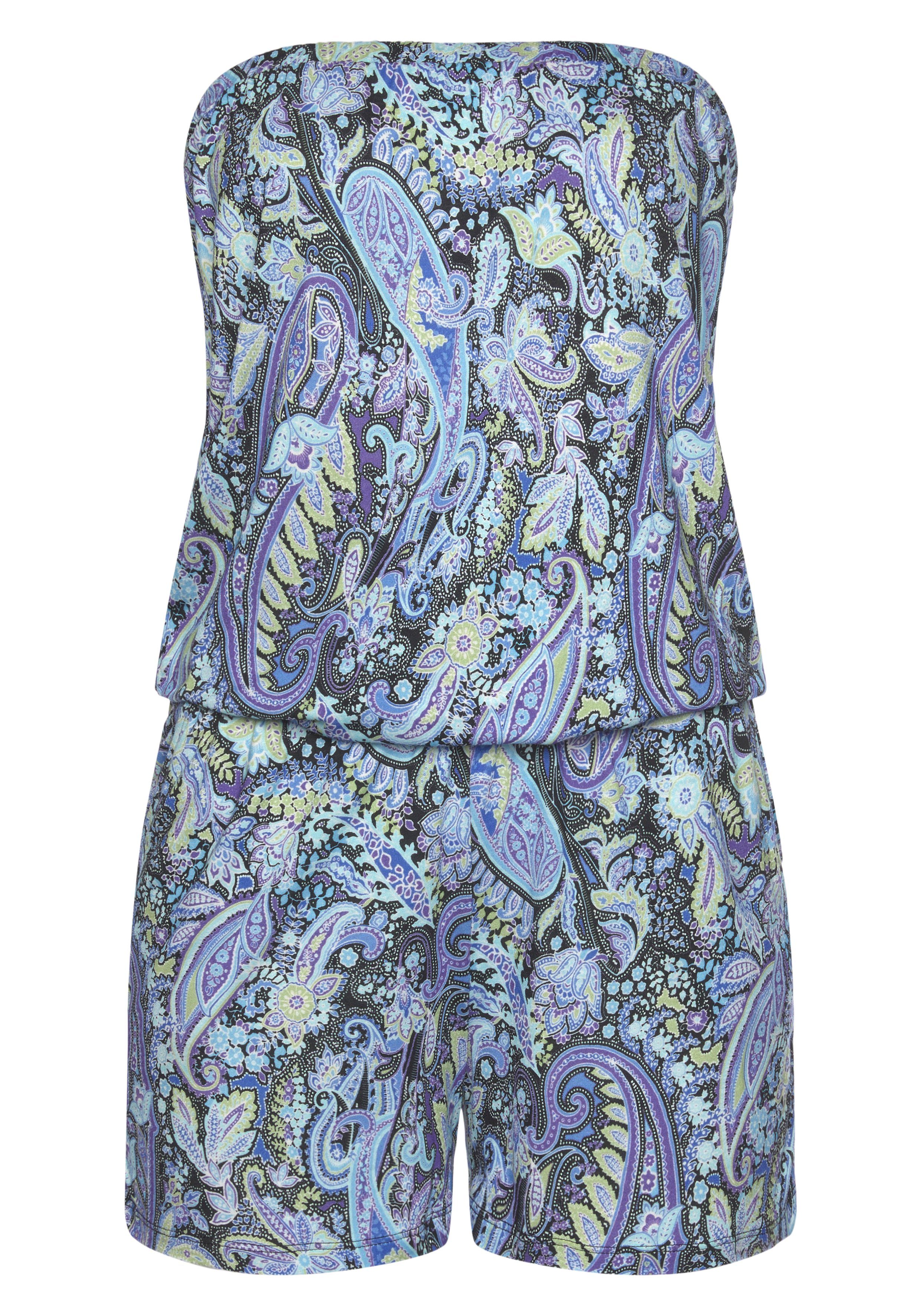 LASCANA Bandeauoverall mit Paisleydruck, kurzer Jumpsuit günstig online kaufen