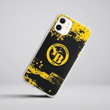 DeinDesign Handyhülle BSC Young Boys Offizielles Lizenzprodukt Fanartikel BSC YB Grunge, Apple iPhone 12 mini Silikon Hülle Bumper Case Handy Schutzhülle