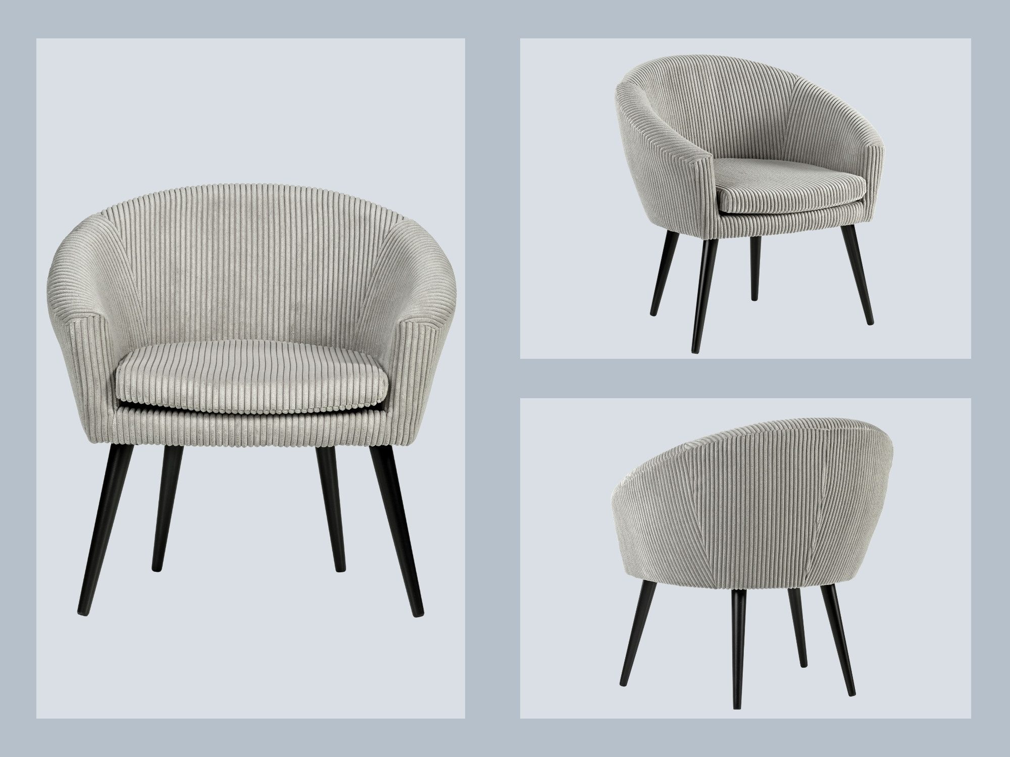 XDREAM Loungesessel Lutz, Relaxsessel, Cocktailsessel, Polstersessel, Einzelsessel (1-St), bequemer Sessel in moderner Cord-Optik, viele verschiedene Farben