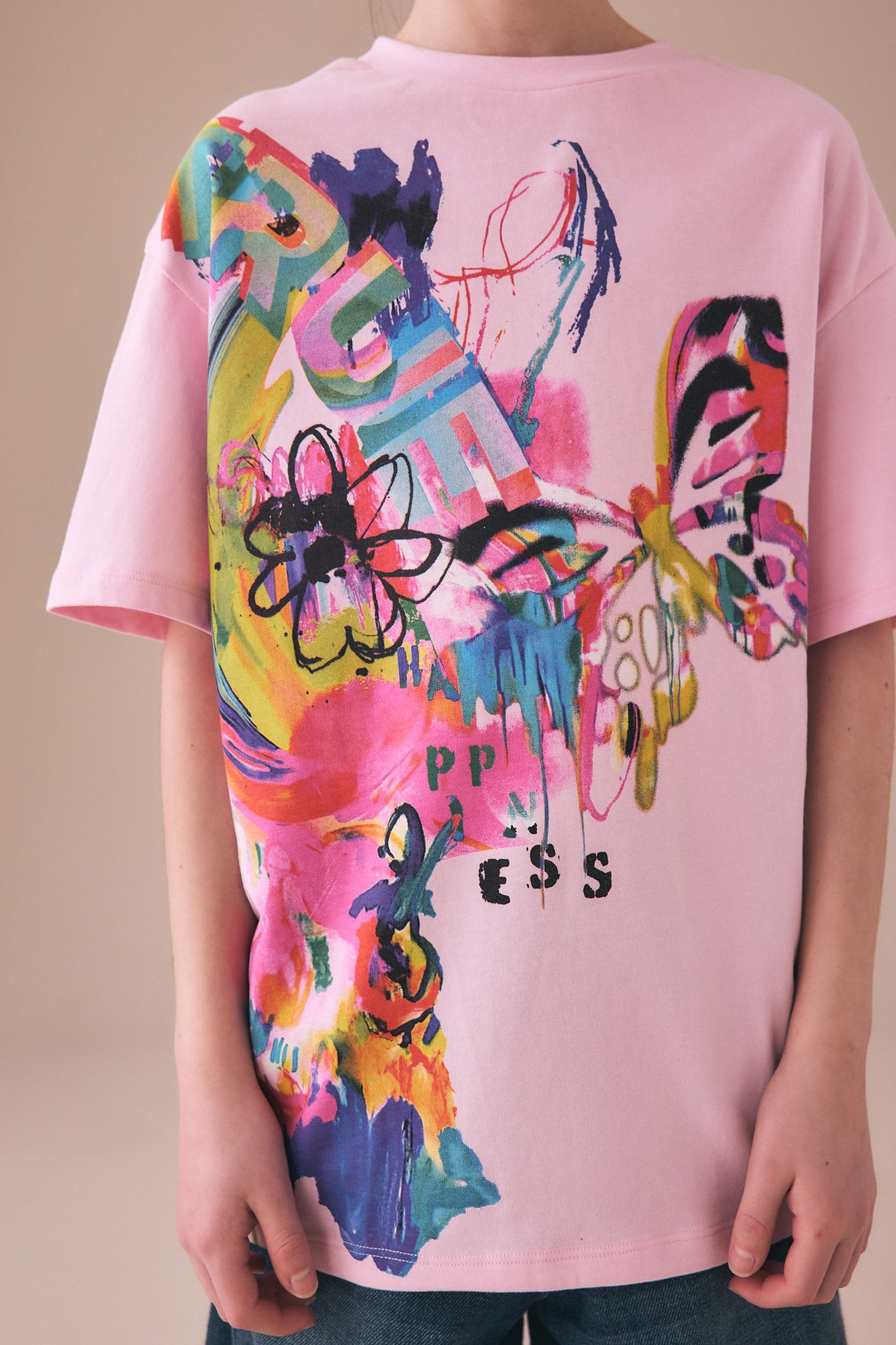 Oversize-Shirt Oversize-T-Shirt mit Grafikprint