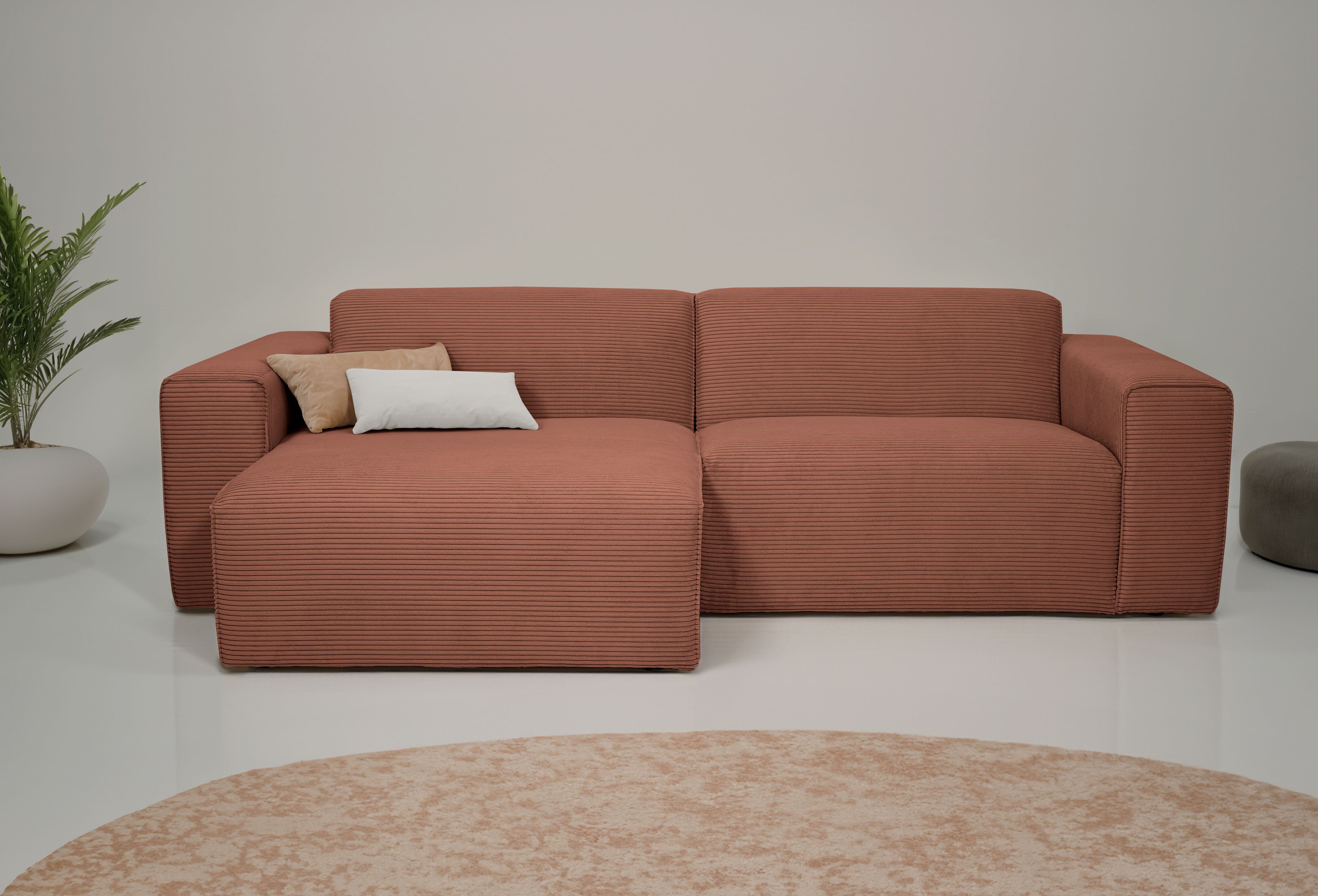 INOSIGN Ecksofa "Koa,228cm, L-Form, Modulsofa, Webstoff, Cord", Designsofa, günstig online kaufen