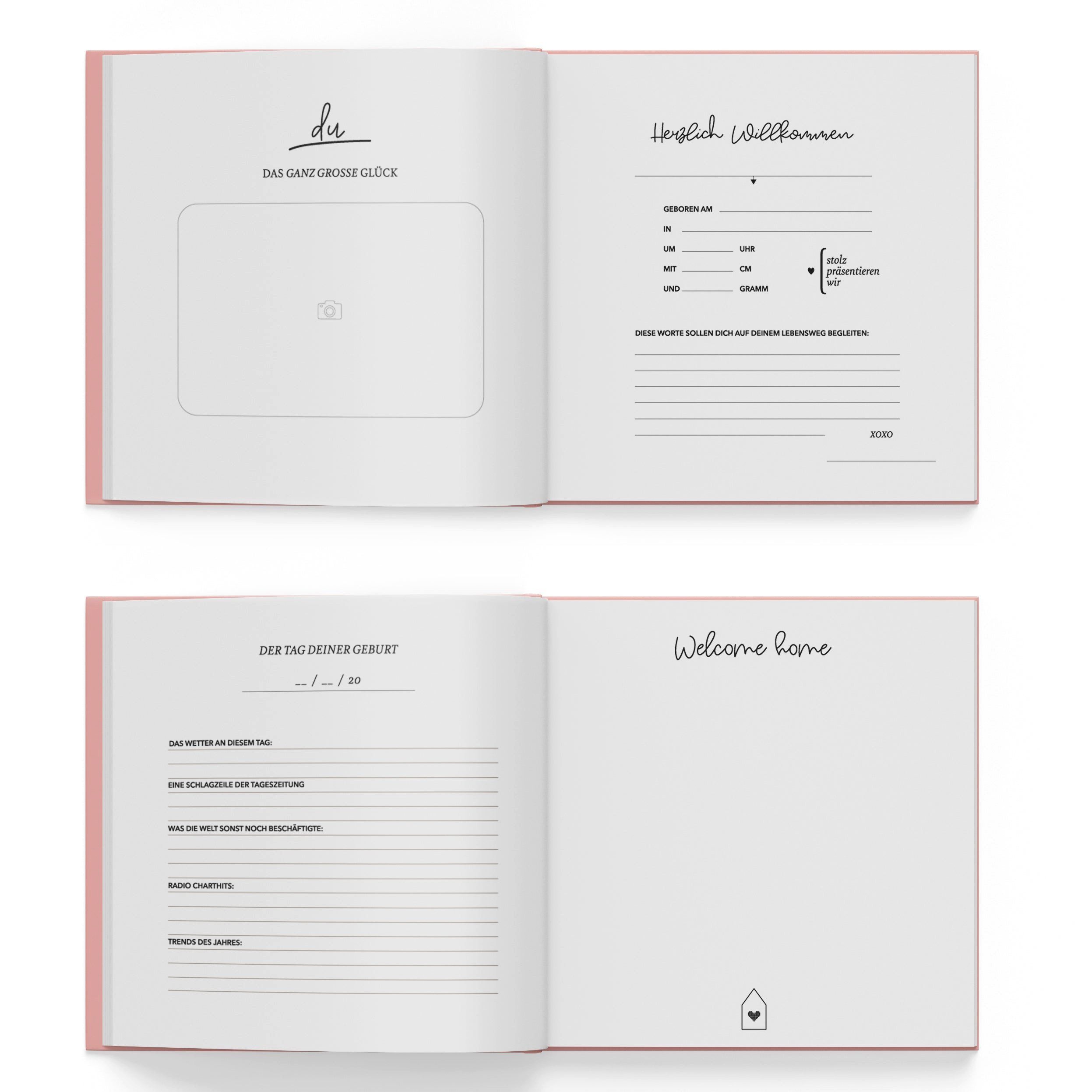 heaven+paper Fotoalbum Babyalbum Polly für frischgebackene Eltern, hochwertig verarbeitet (1-St., 1), Hergestellt in Deutschland