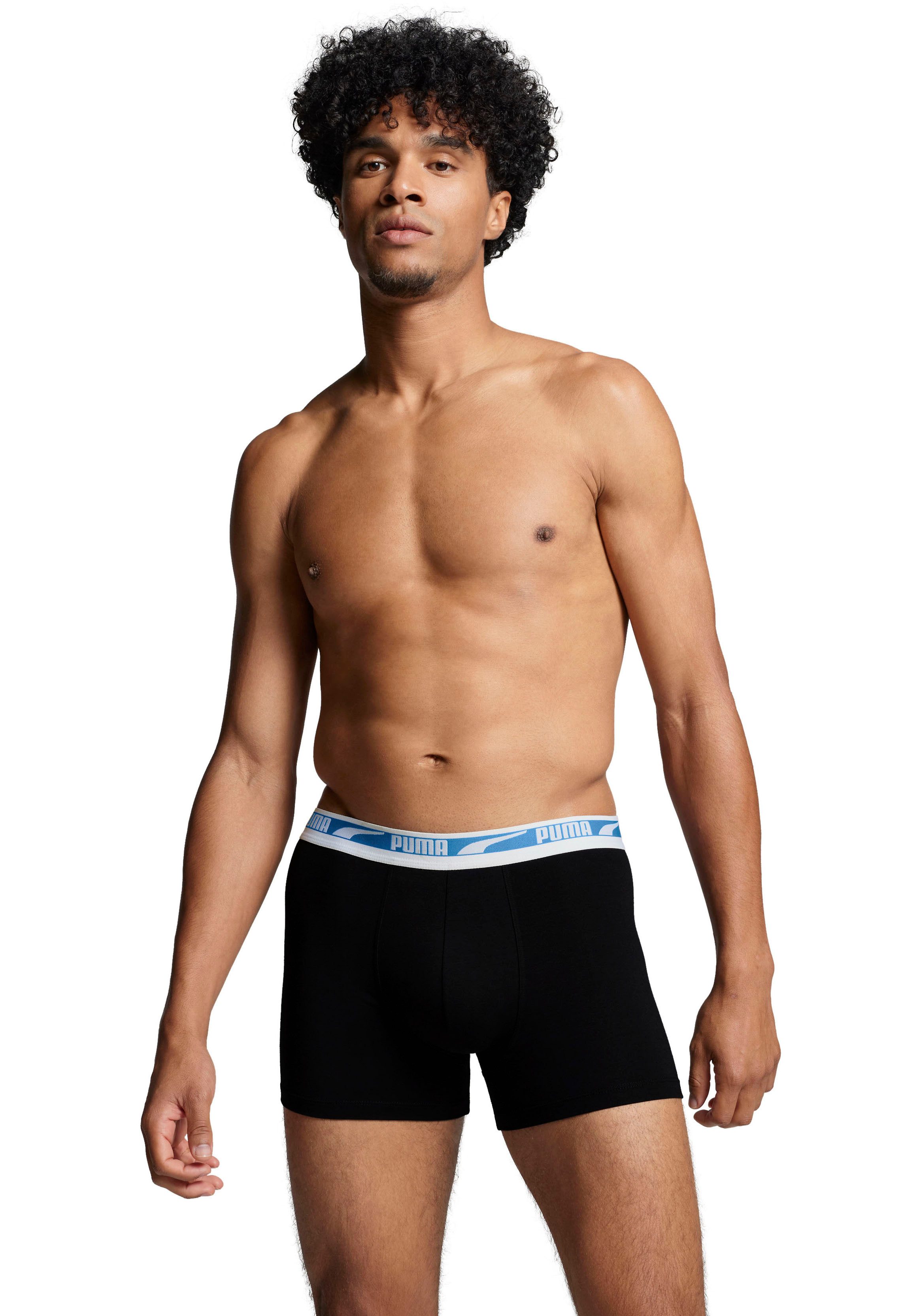 PUMA Boxershorts MEN MULTI LOGO BOXER 2P (2er Pack) Komfortbund günstig online kaufen