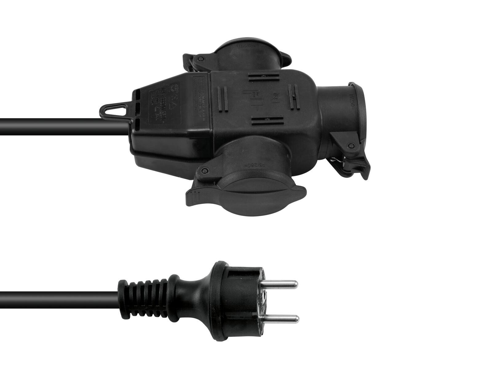 EUROLITE EUROLITE Verlängerung 3x2,5 3m 3-fach Stromkabel, (300 cm)