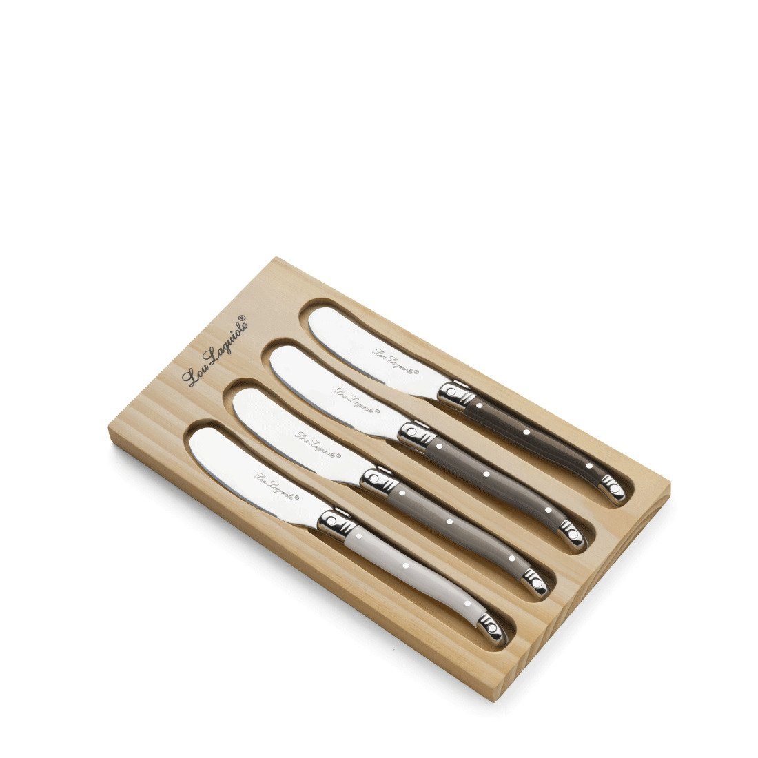 Lou Laguiole Buttermesser TRADITION perle,pfeffer,taupe, hochglanzpoliert