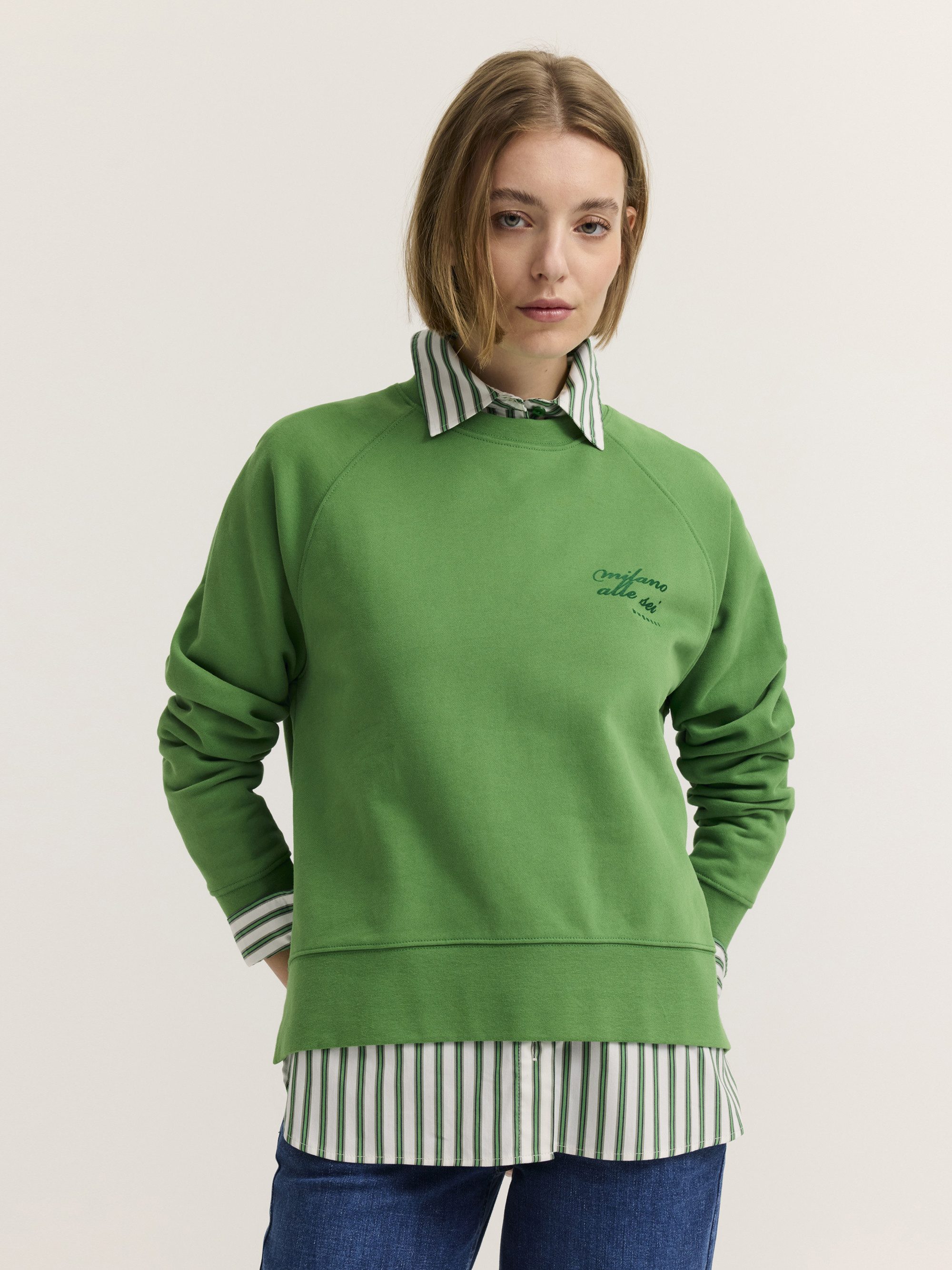 bugatti Sweatshirt Modern Fit Modern Fit Baumwolle Rundhals