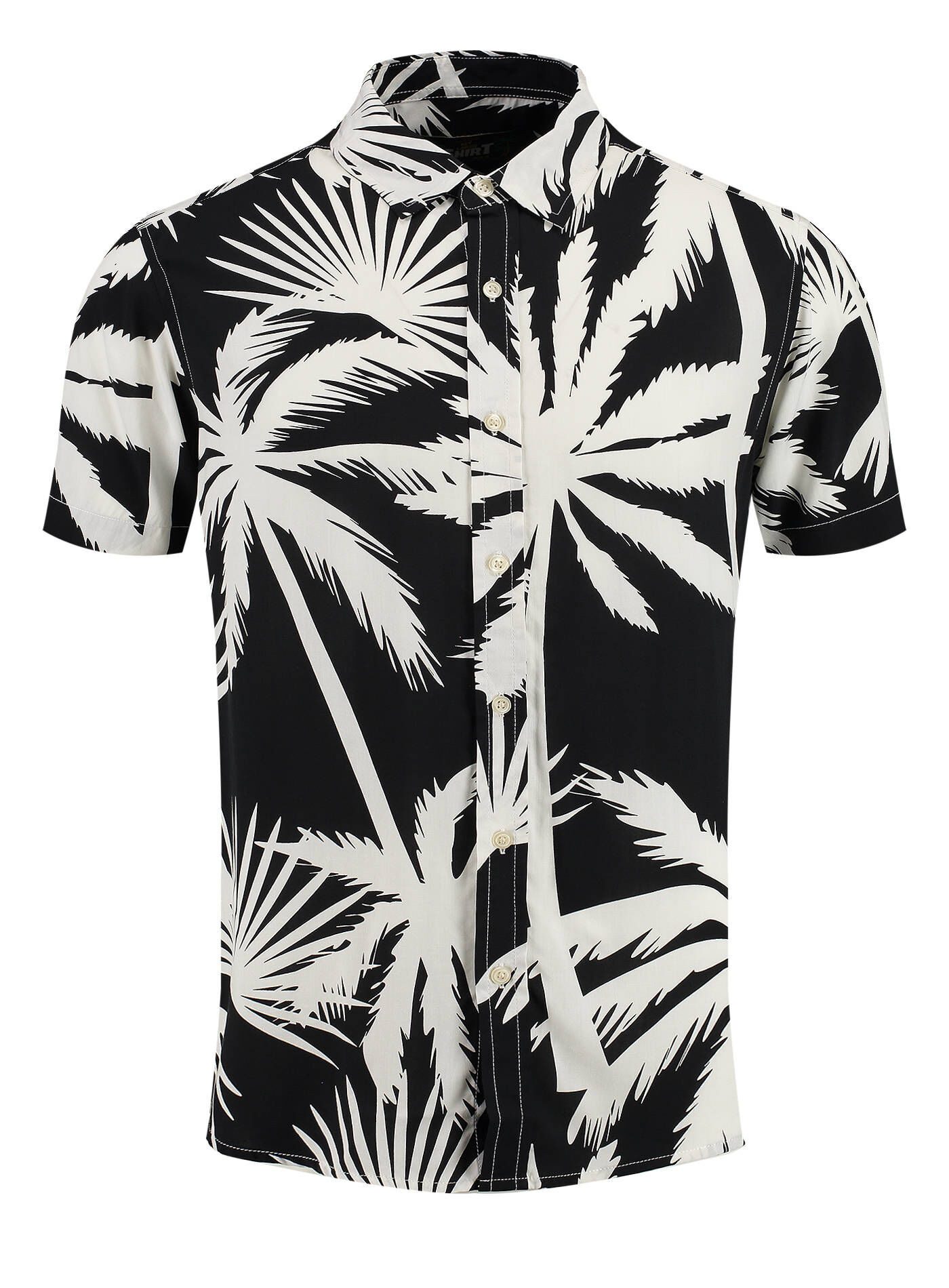 Key Largo Langarmhemd Herren Hemd MSH PALMS Regular Fit Kurzarm (1-tlg)