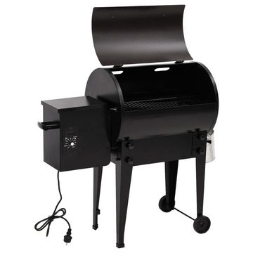 vidaXL Holzkohlegrill Pelletgrill Schwarz 94 cm Eisen