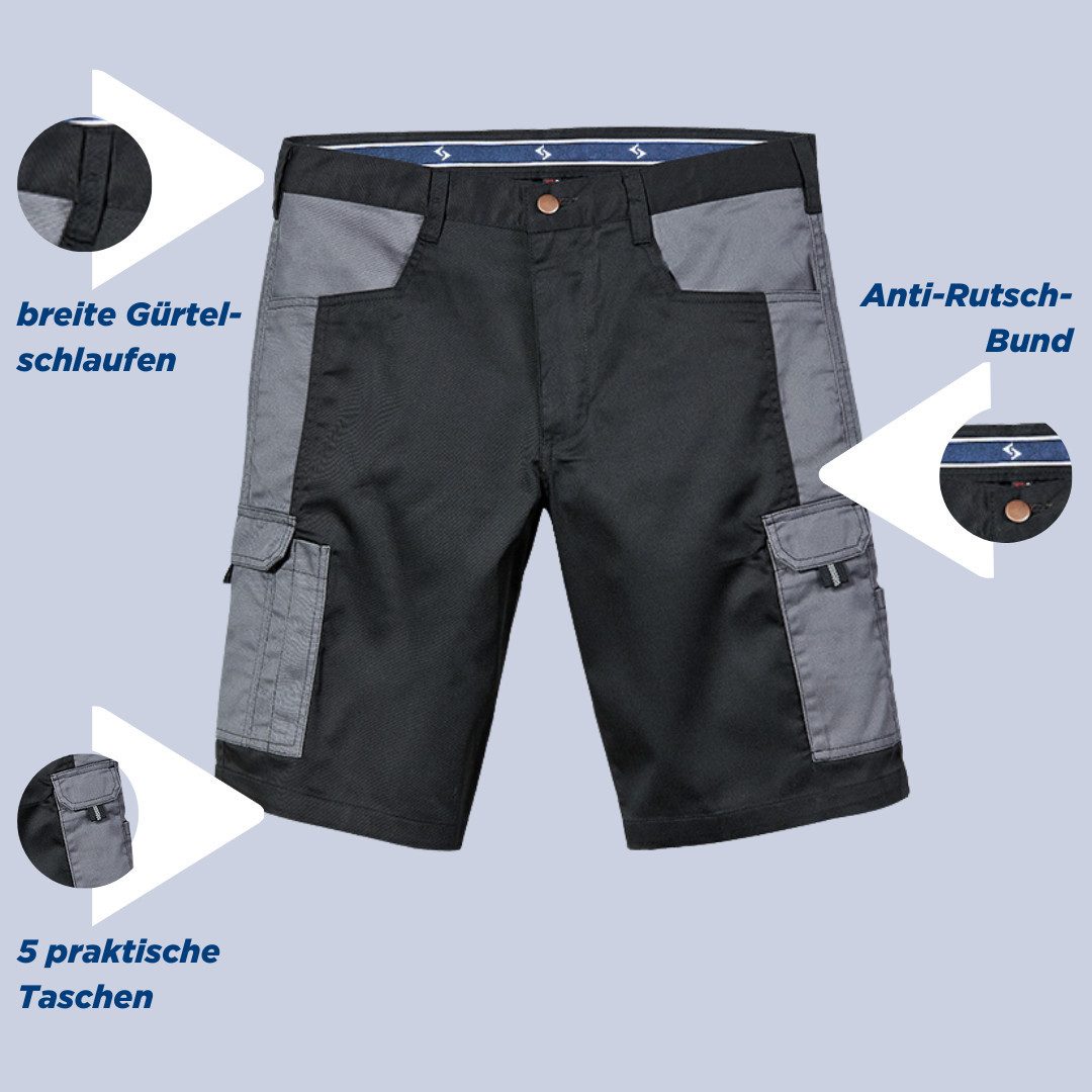 SCHEIBLER WORKWEAR Arbeitsshorts Gary mit Anti-Rutsch-Bund günstig online kaufen