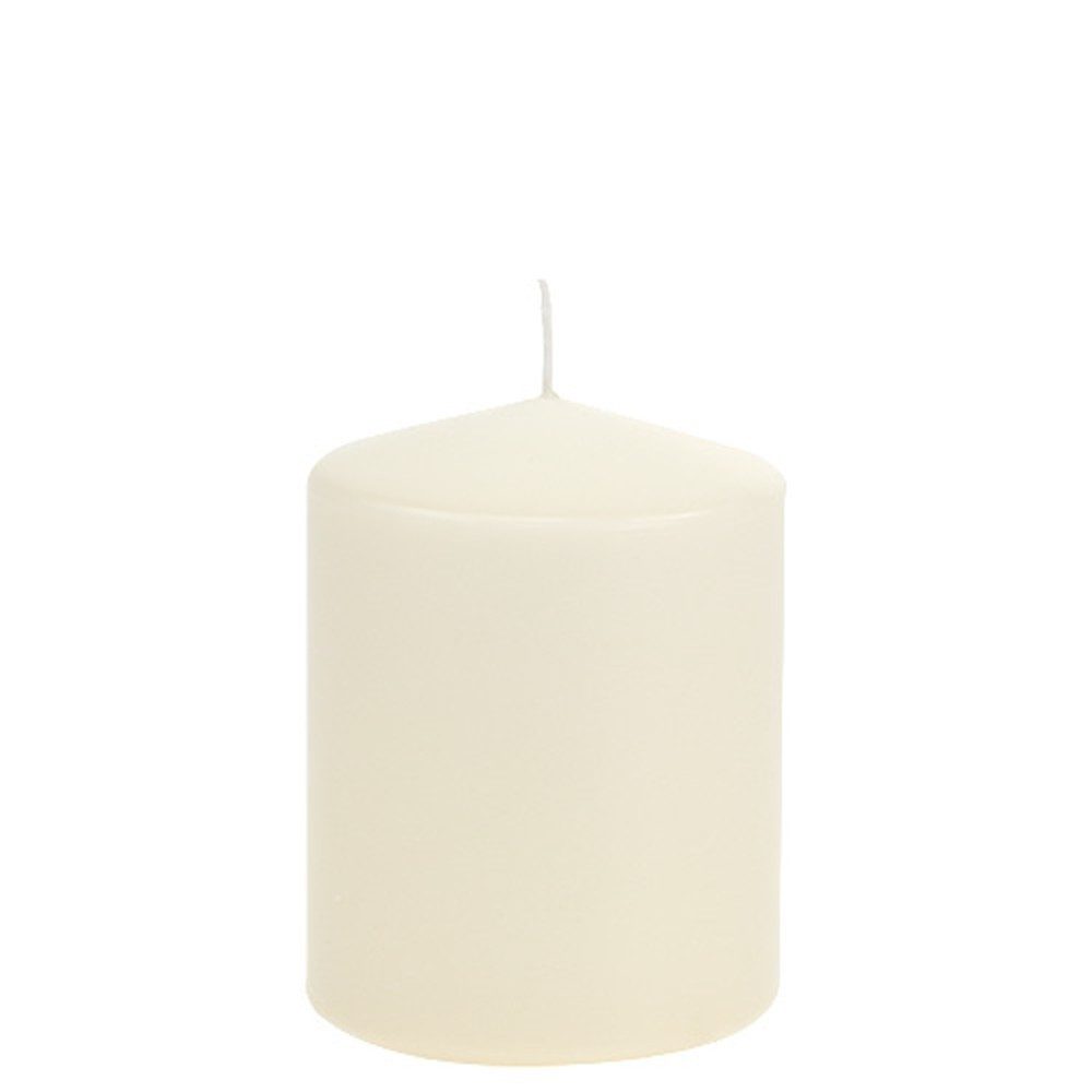 Wiedemann Kerzen Stumpenkerze 4er Set Stumpenkerzen Creme - Elegante Tischkerzen 130/100 mm, 4 Stück
