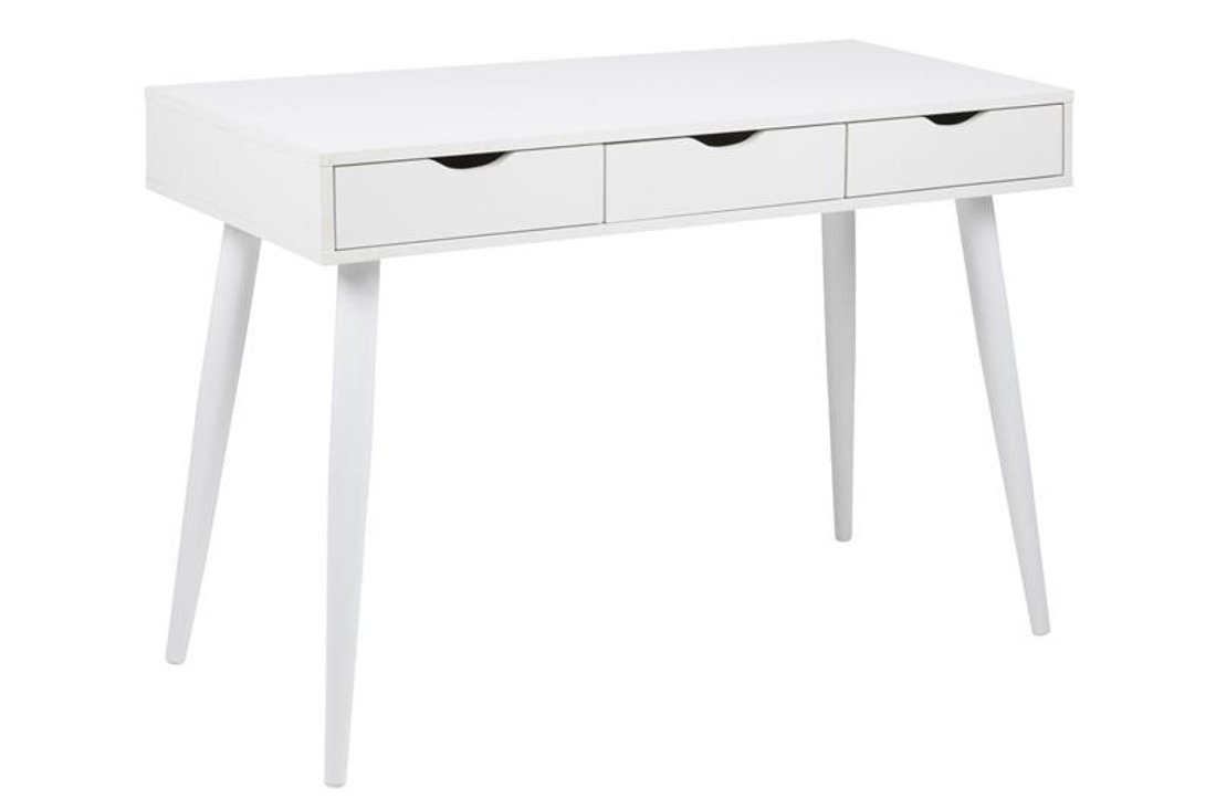 ebuy24 Schreibtisch Nula Schreibtisch mit 3 Schubladen in weiss.