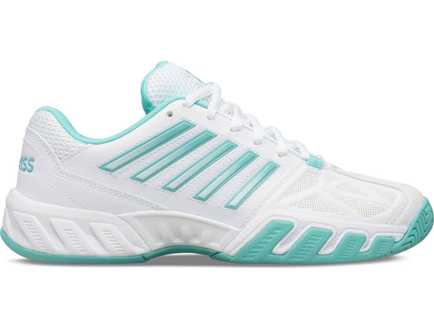 BigShot Light 3 Allcourt weiss/arubablau Damen Tennisschuh
