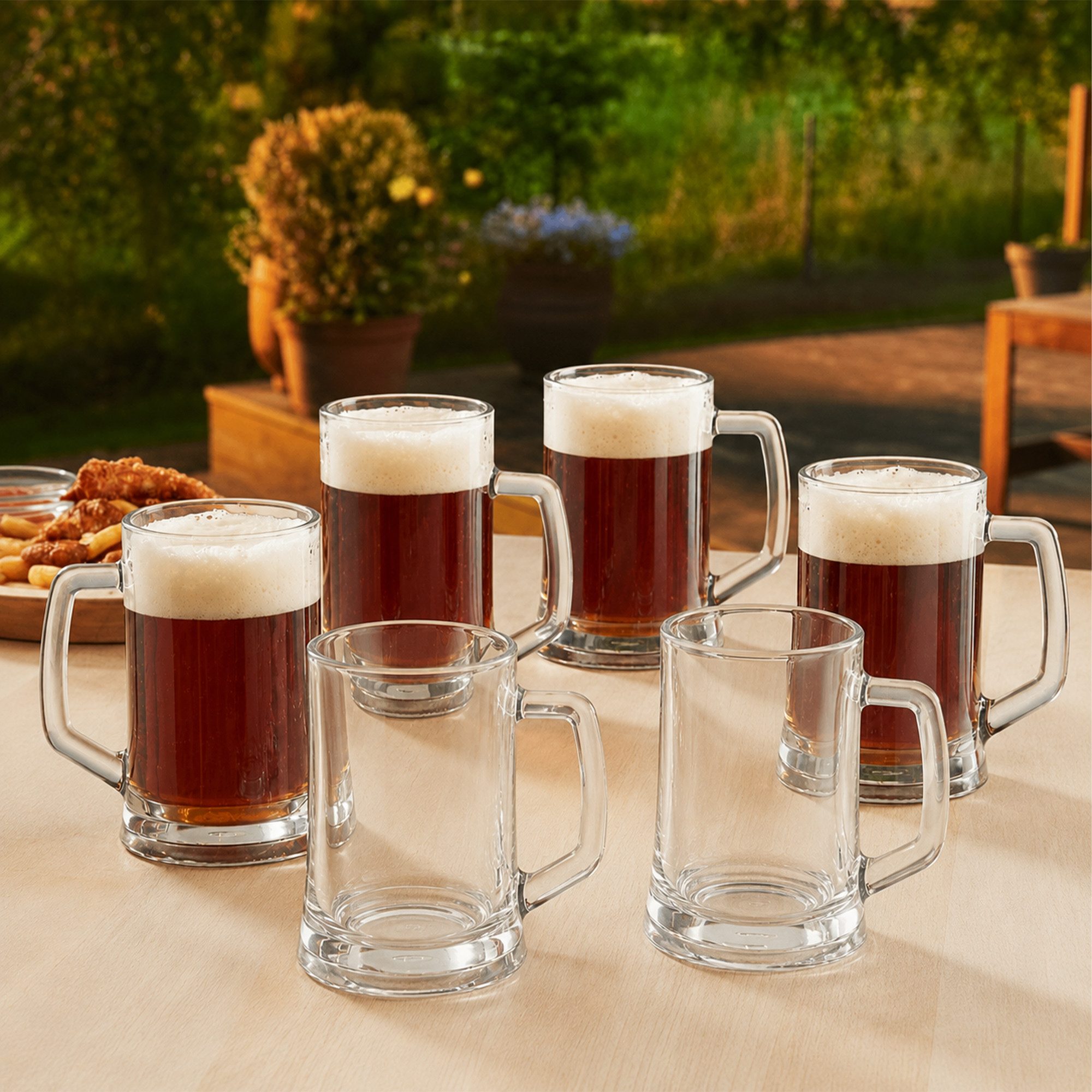 Pasabahce Gläser-Set Pub Bierkrug, 6-tlg., Glas, 500ml, 6er Set, ideal für Bier, Radler oder Softdrinks