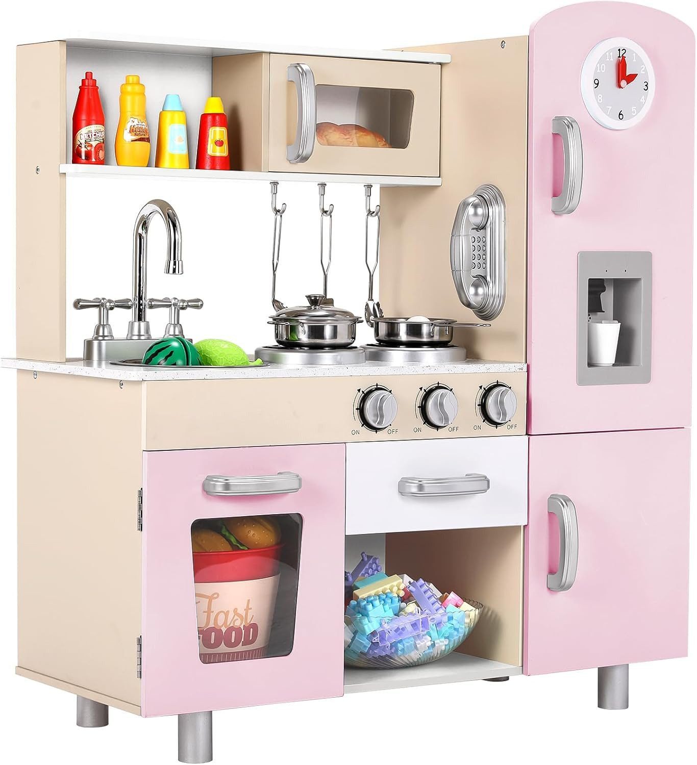 TLGREEN Spielküche Kinderküche XXL-Holzküche mit Sound günstig online kaufen
