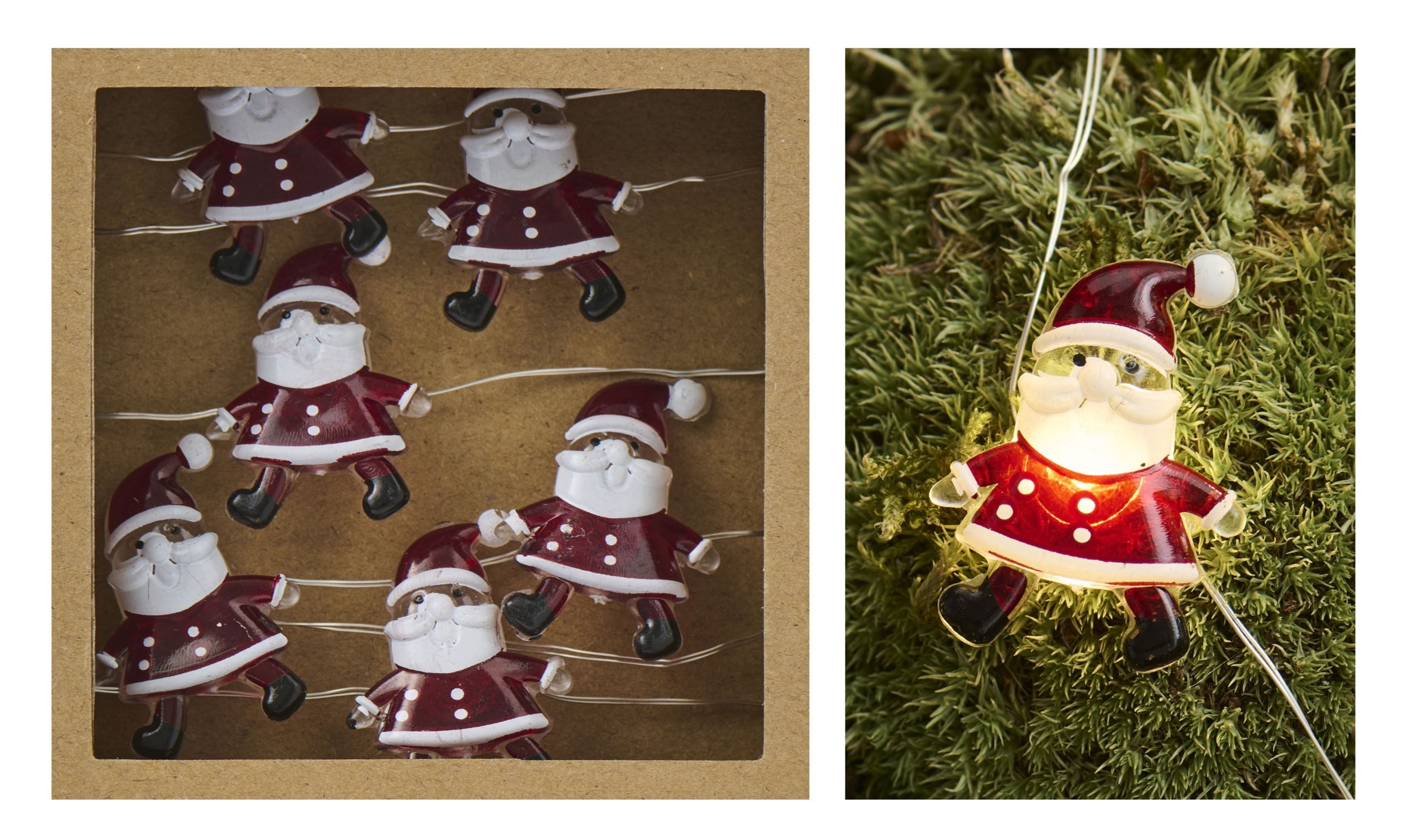 Ib Laursen LED-Lichterkette Ib Laursen - Lichterkette mit 20 Weihnachtsmännern 220cm