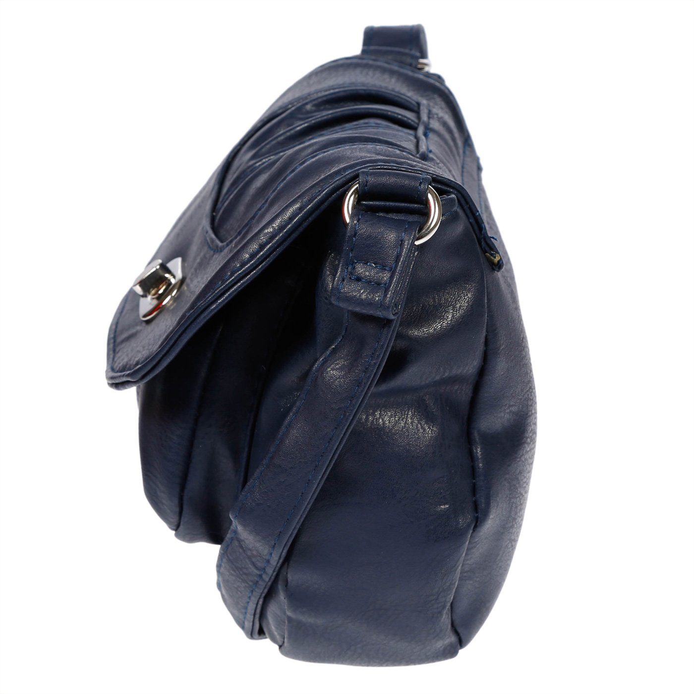 Christian Wippermann Umhängetasche Hochwertige Damen Schultertasche (einzeln), verschiedenen Farben mit Klippverschluss