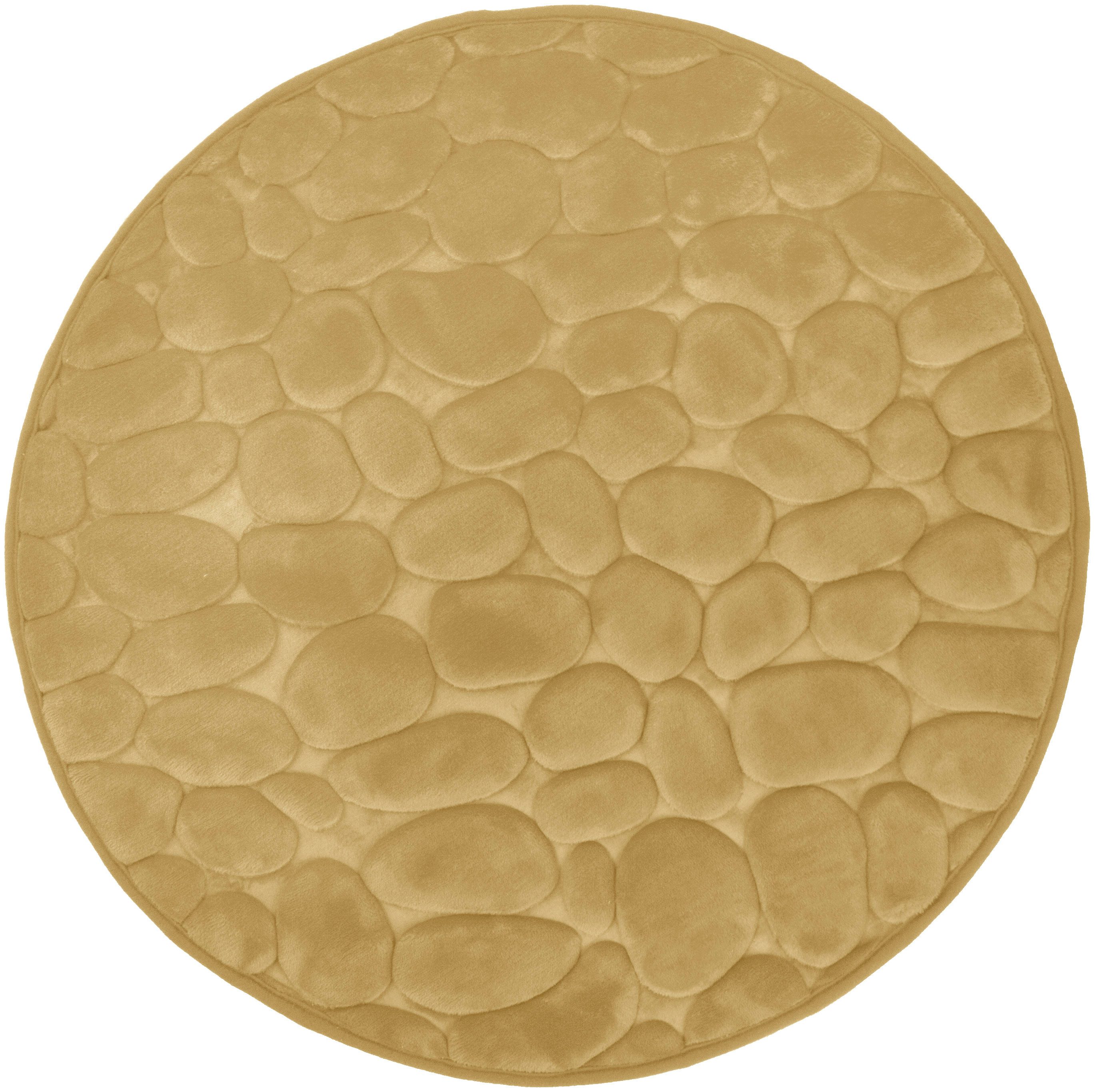 Euroshowers GmbH Badematte Bellarina, Badematte, Badvorleger, Badezimmer Teppich, Memory funktion, Rutschhemmende Beschichtung auf der Unterseite, 100% polyester, memory foam (stoppning), latex SBR, Rund, Memory funktion, Rutschhemmende Beschichtung auf der Unterseite