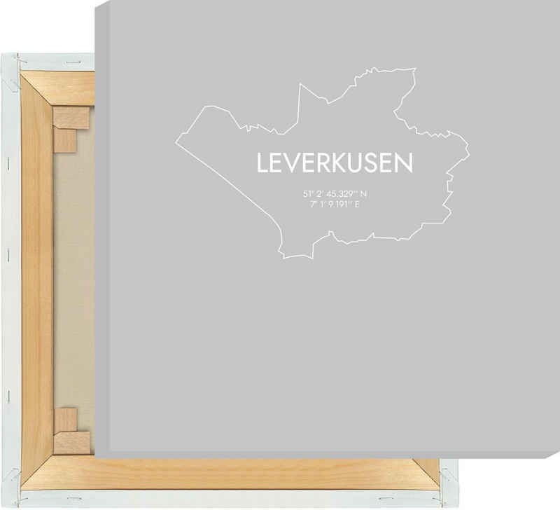 MOTIVISSO Leinwandbild Leverkusen Koordinaten #7