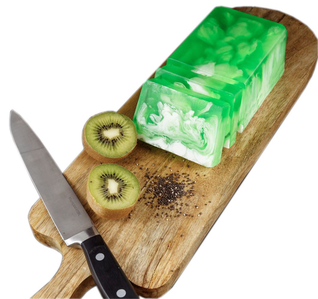 Nesbel - Spüren Sie die Reinheit? Handseife Kiwi, Glycerin Hand-und Dusch Seife mit Ziegenmilch 100g