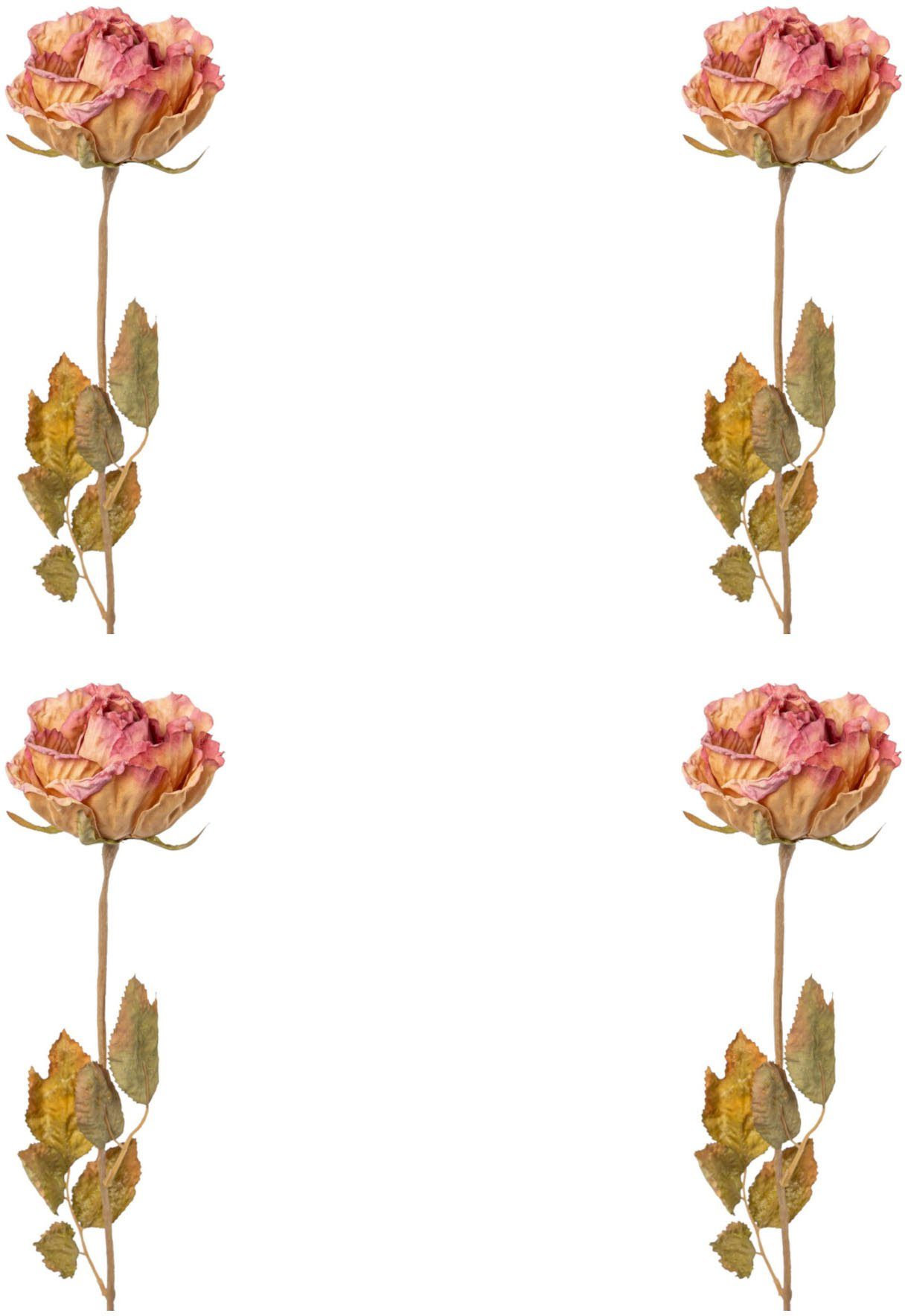 Kunstblume cm Rose, Höhe Rose 53 green, Creativ