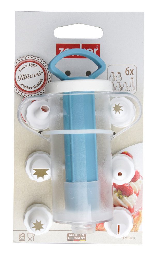 Zenker Backblech Zenker Garnierspritze Easy Decorating inkl. 6, Kunststoff