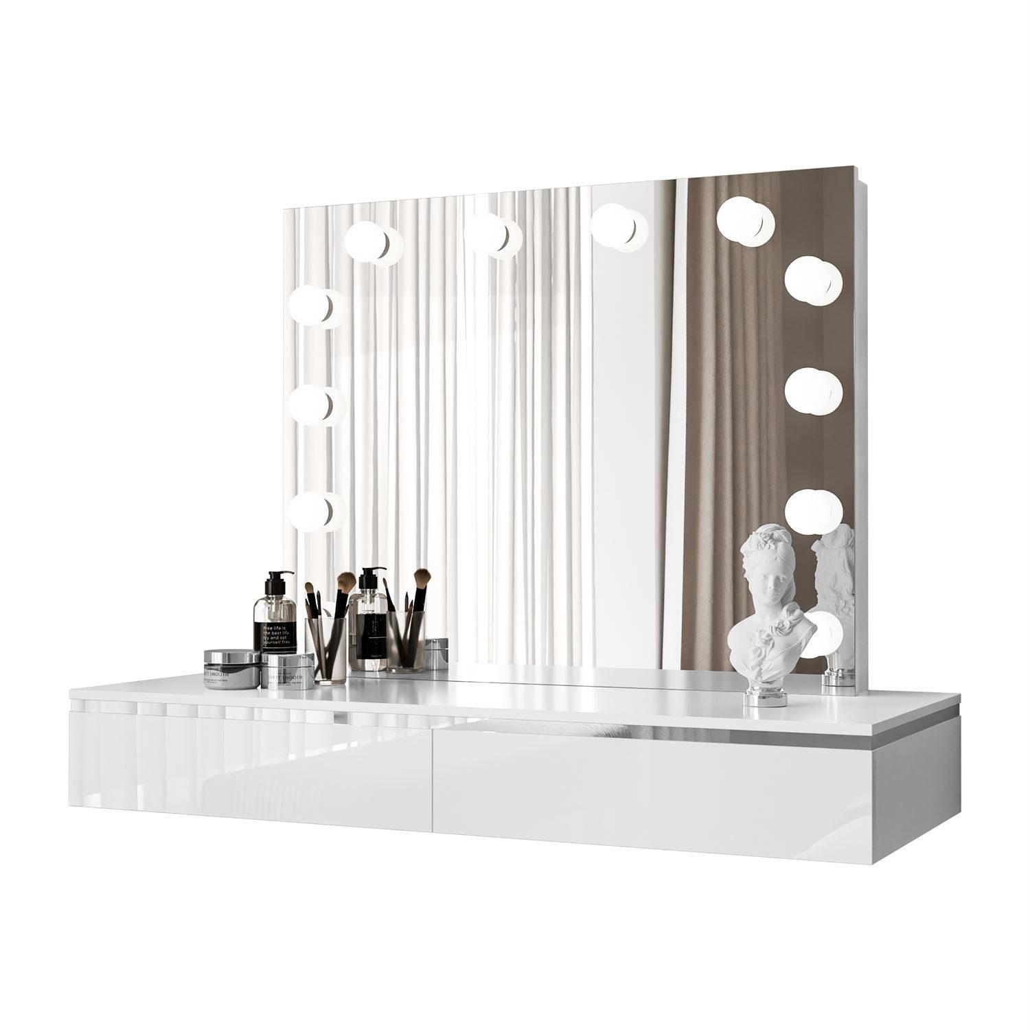 Lookway Schminktisch AURORA SILVER ELITE – Hängender Schminktisch mit Spieg günstig online kaufen