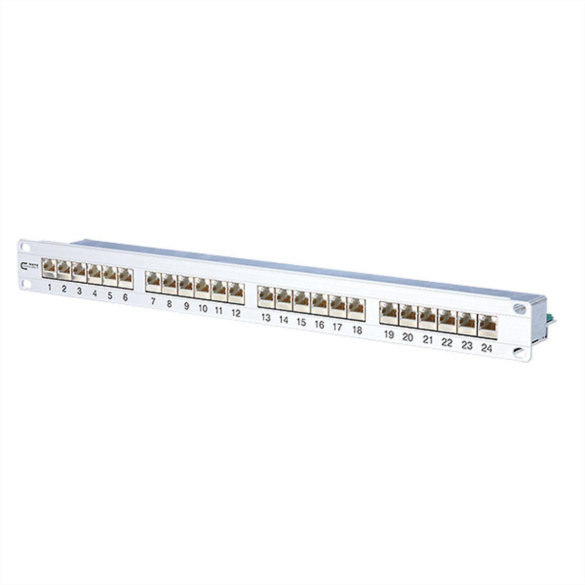 E-DAT C6 19"-Patchfeld 1HE, Kat.6 (Class E), 24 Ports Netzwerk-Panel