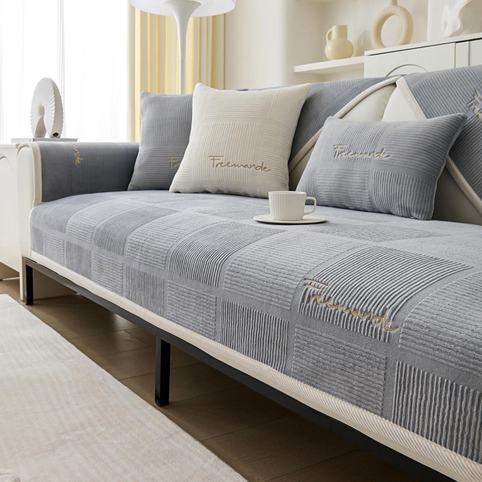 Bellaro Life Sofaschoner Rutschfester Sofa-Schutz: 1-4-Sitzer, L-Form Ecksofa, Haustiergeeignet, Sofaläufer