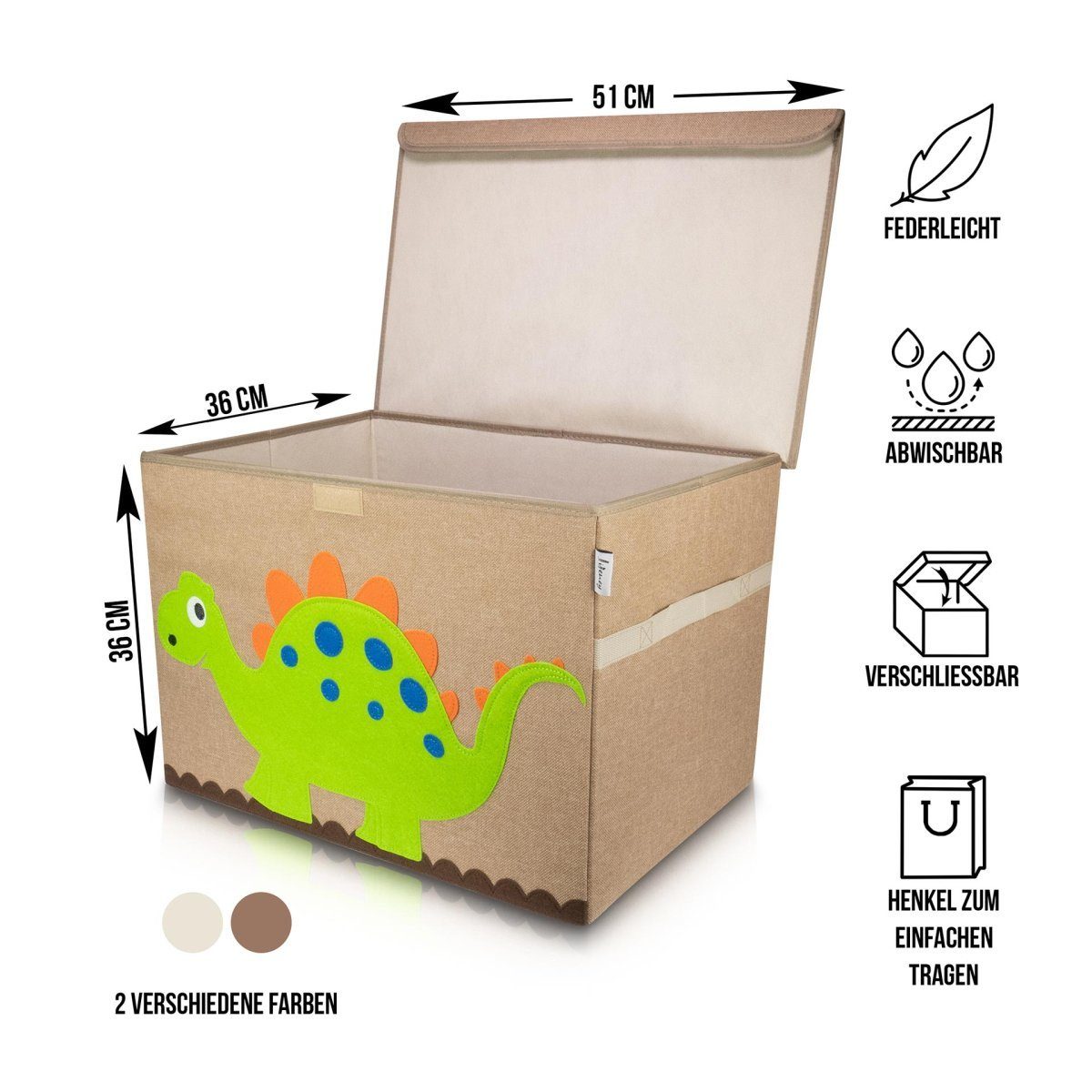 Lifeney Faltbox Aufbewahrungsbox mit Deckel Dino, günstig online kaufen